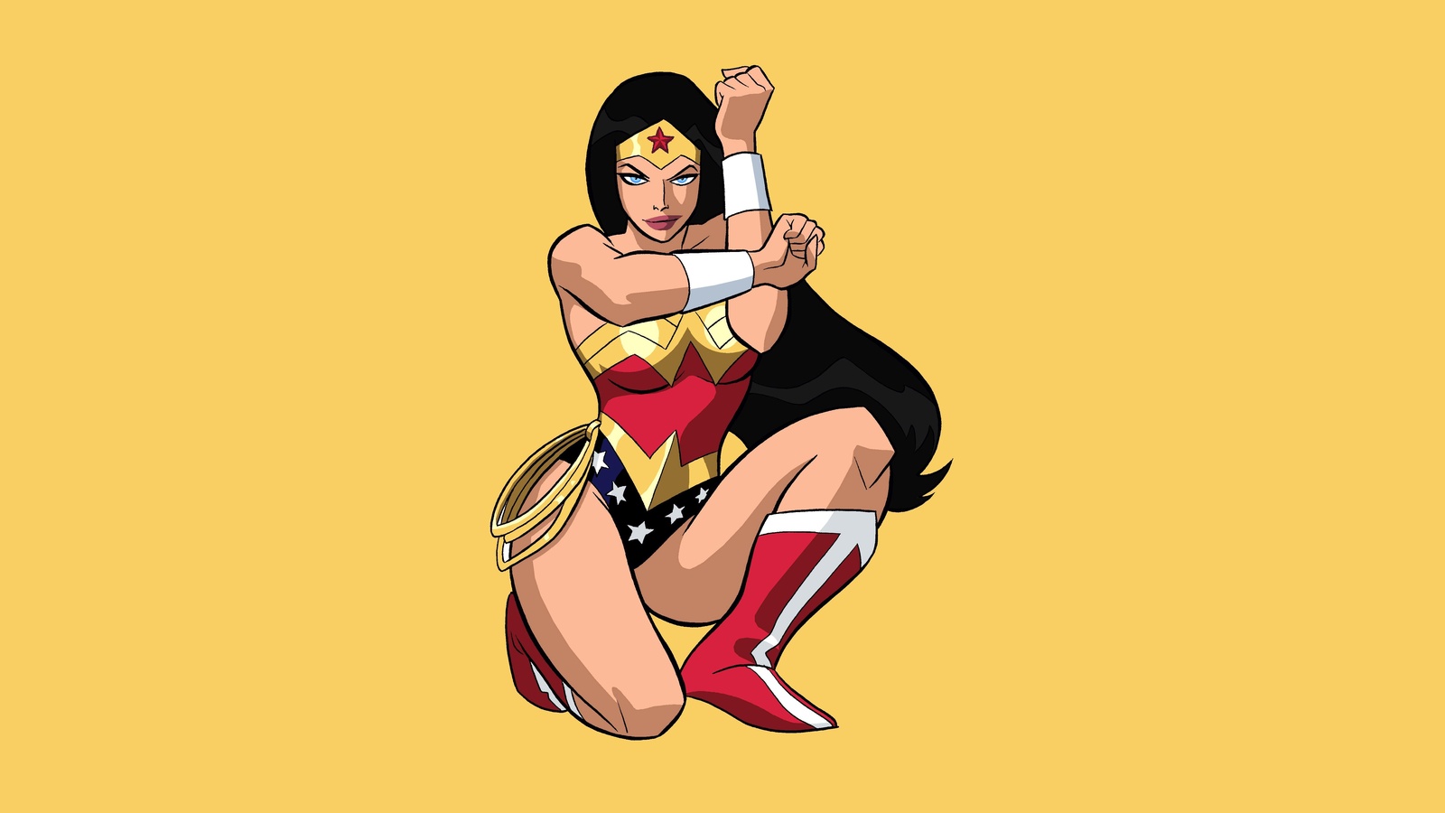 Dynamic Wonder Woman Pose Wall Art
