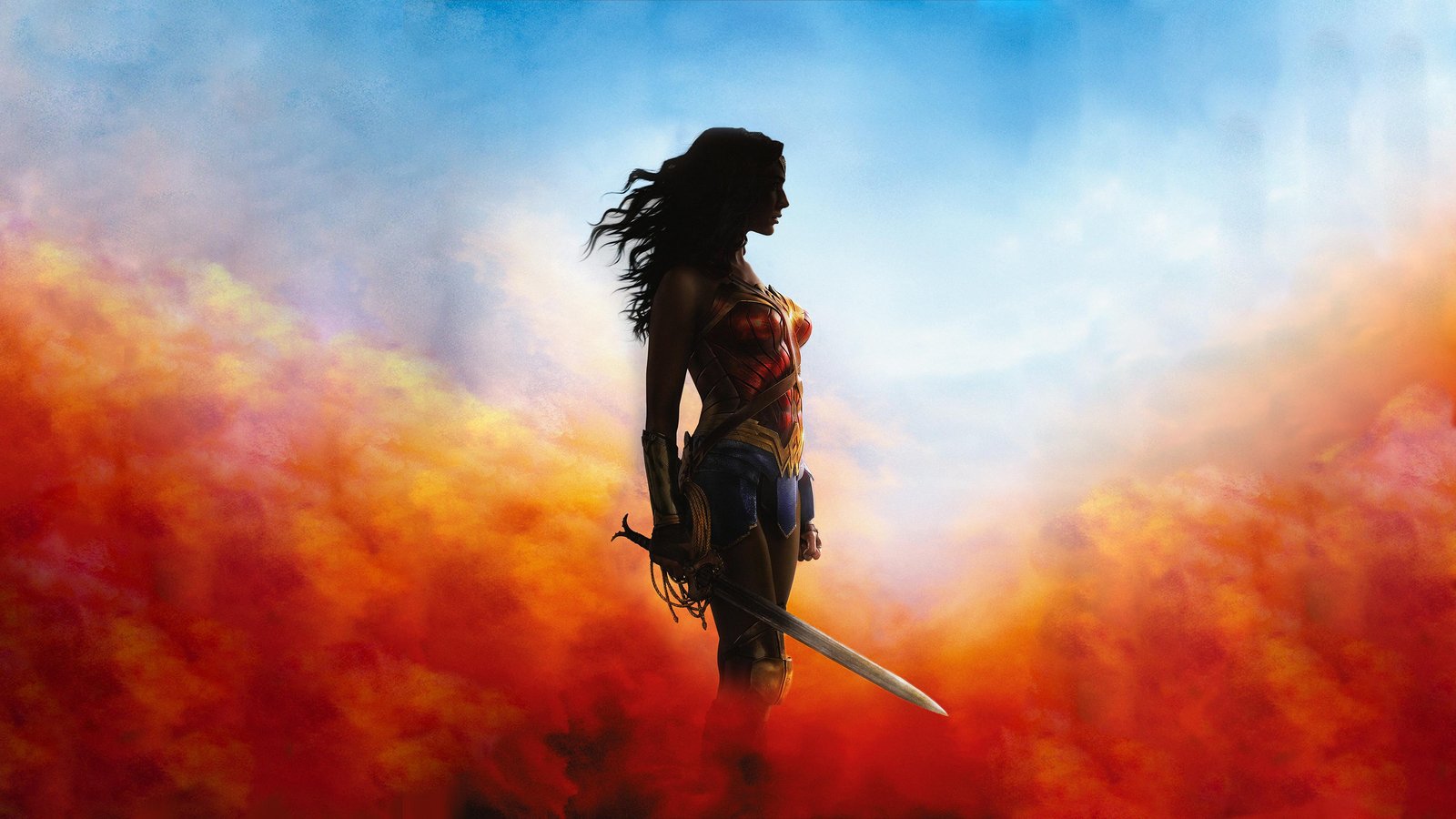 Epic Wonder Woman Silhouette Wall Art