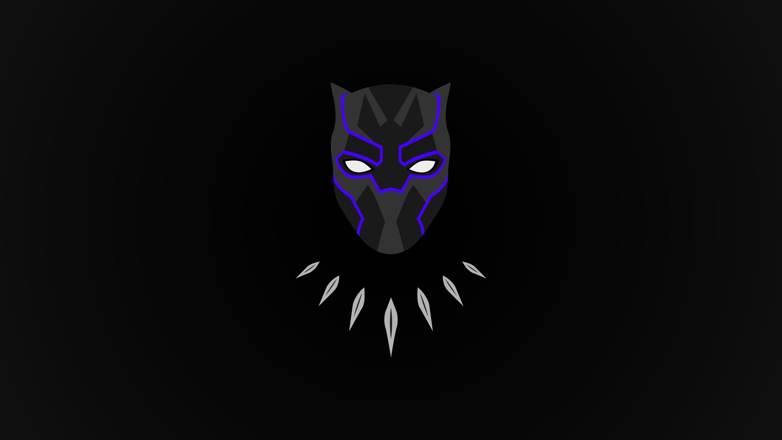 Black Panther Minimalist Mask Wall Art