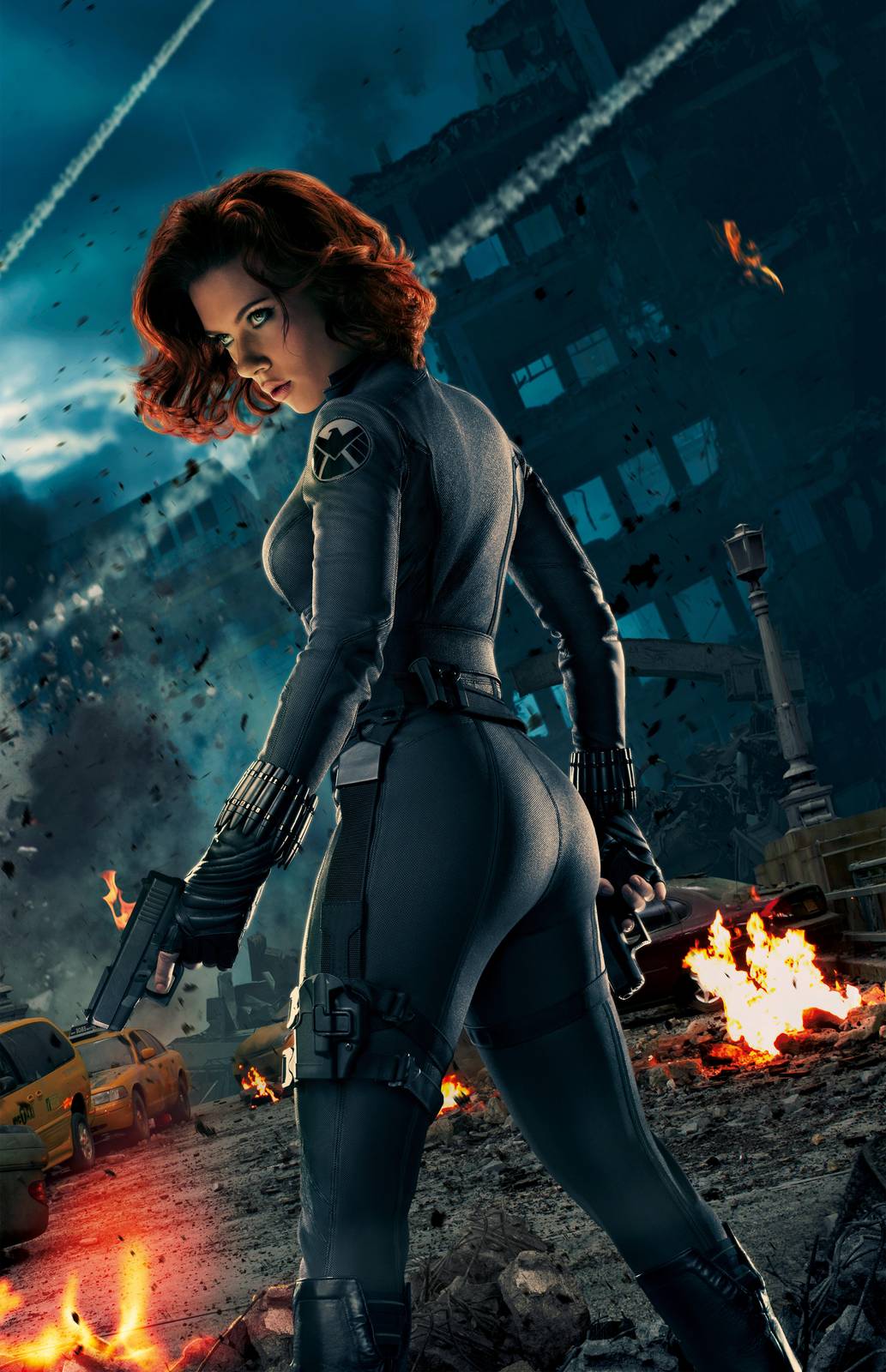 Black Widow Action Pose Wall Art
