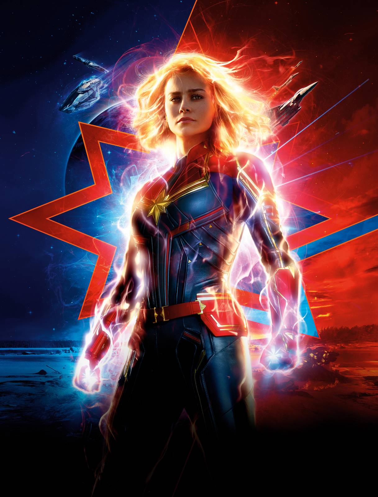 Captain Marvel Heroic Power Wall Art