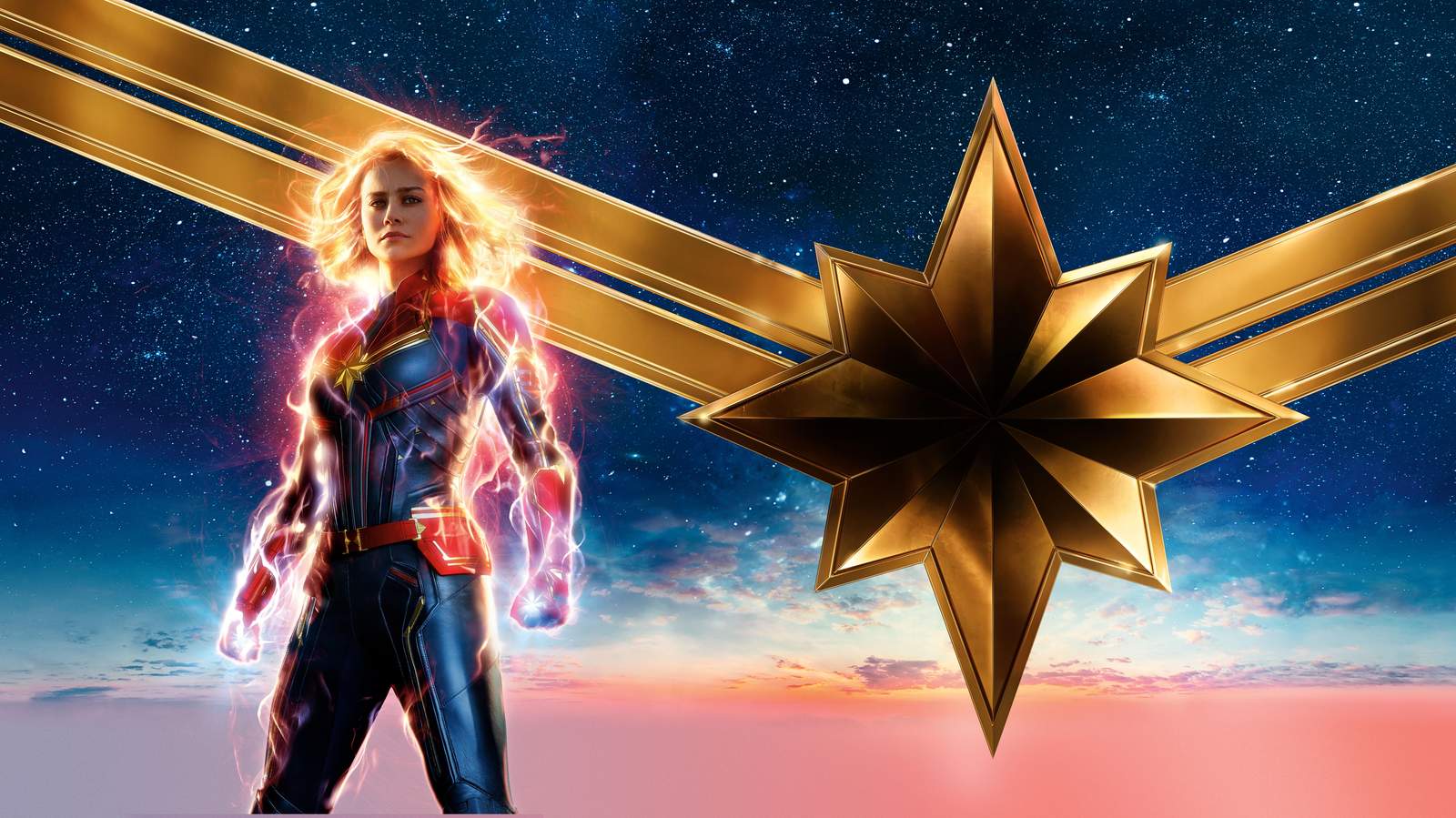 Captain Marvel Cosmic Power Wall Art