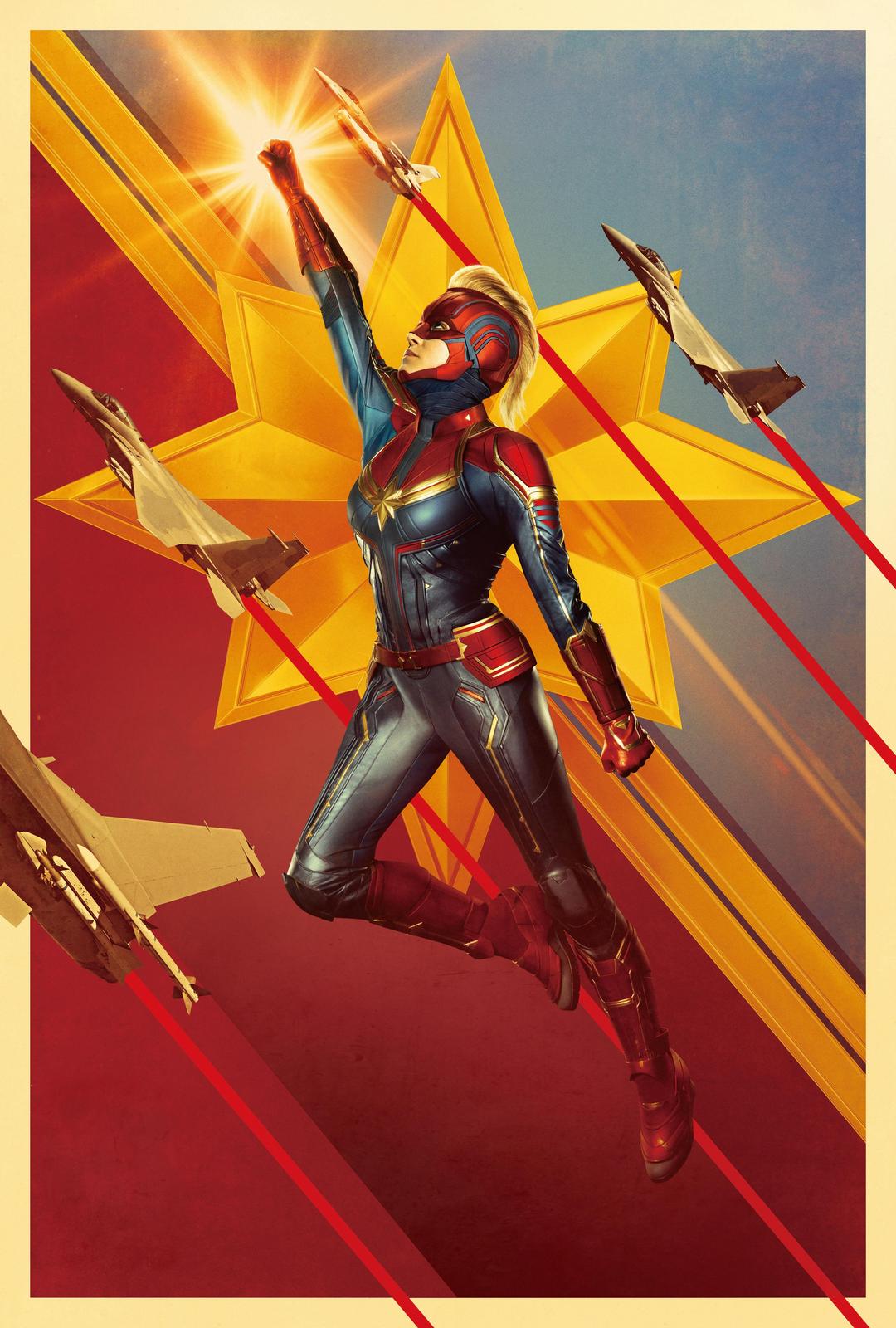 Captain Marvel Soaring High Wall Art