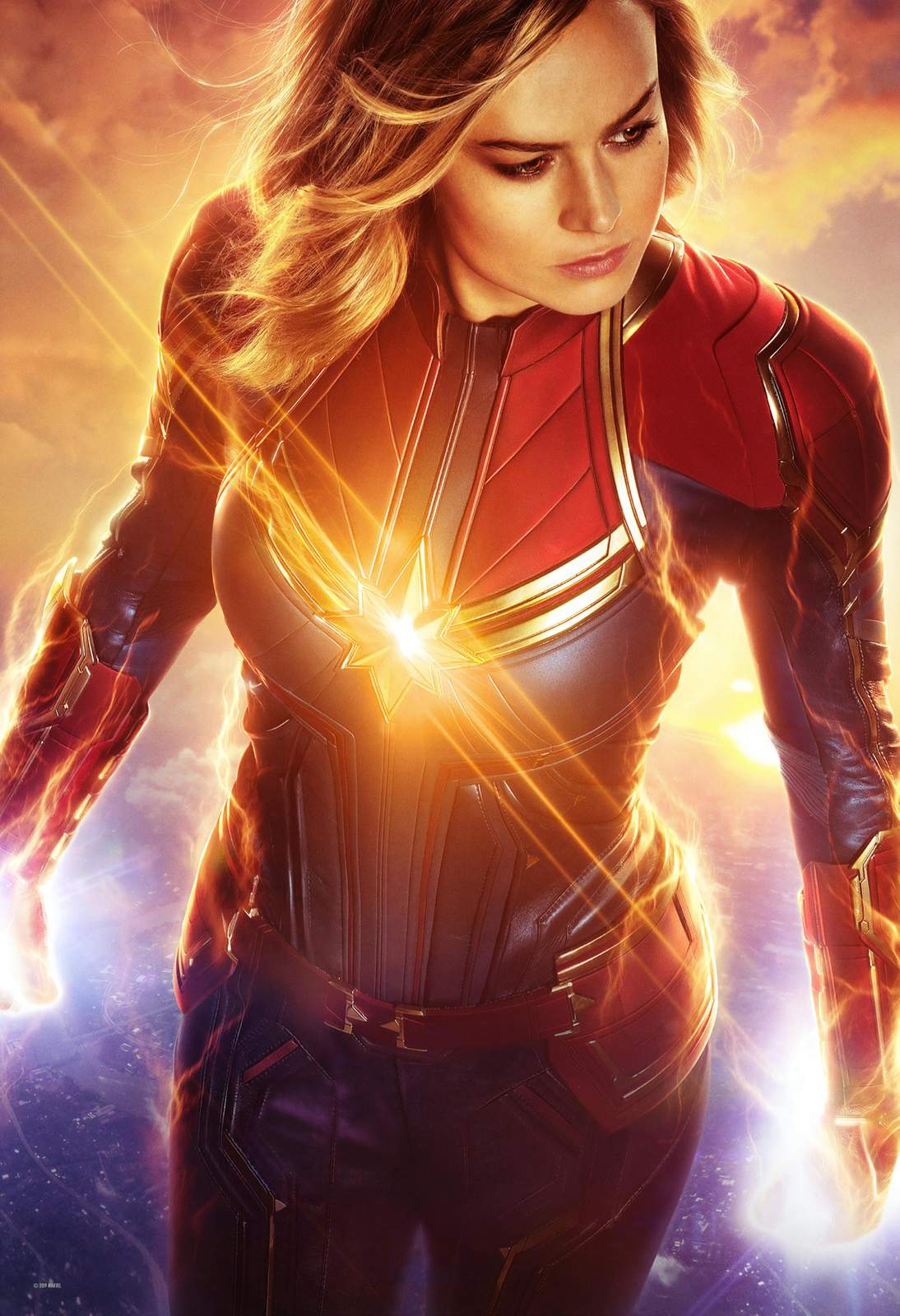 Captain Marvel Cosmic Power Wall Art