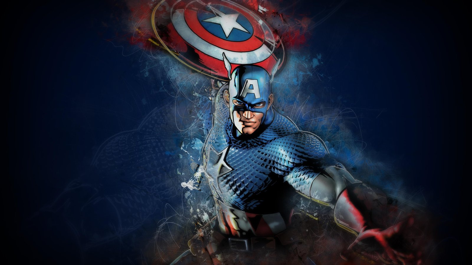 Epic Captain America Action Wall Art
