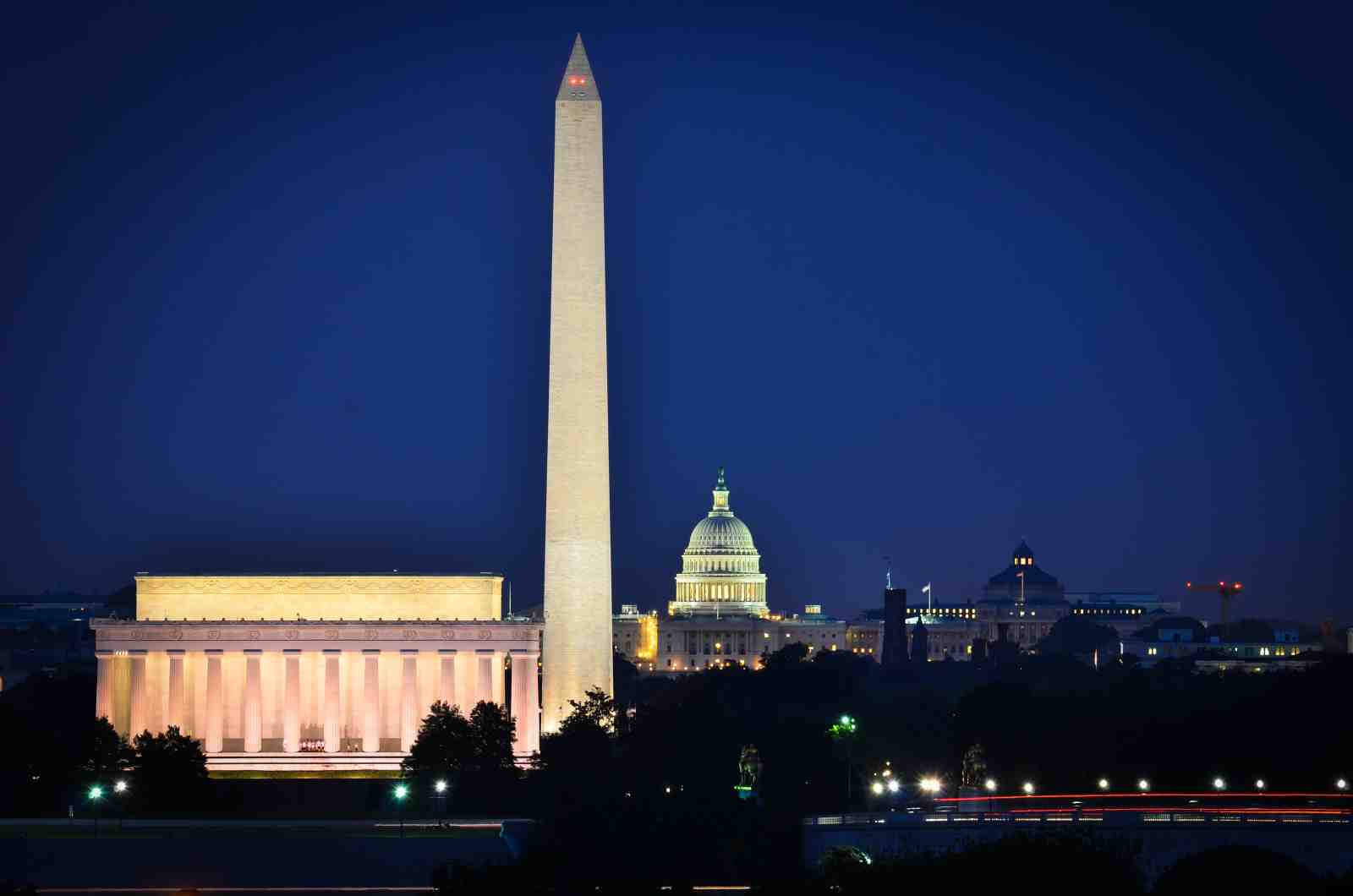 Washington DC Skyline at Night Wall Art