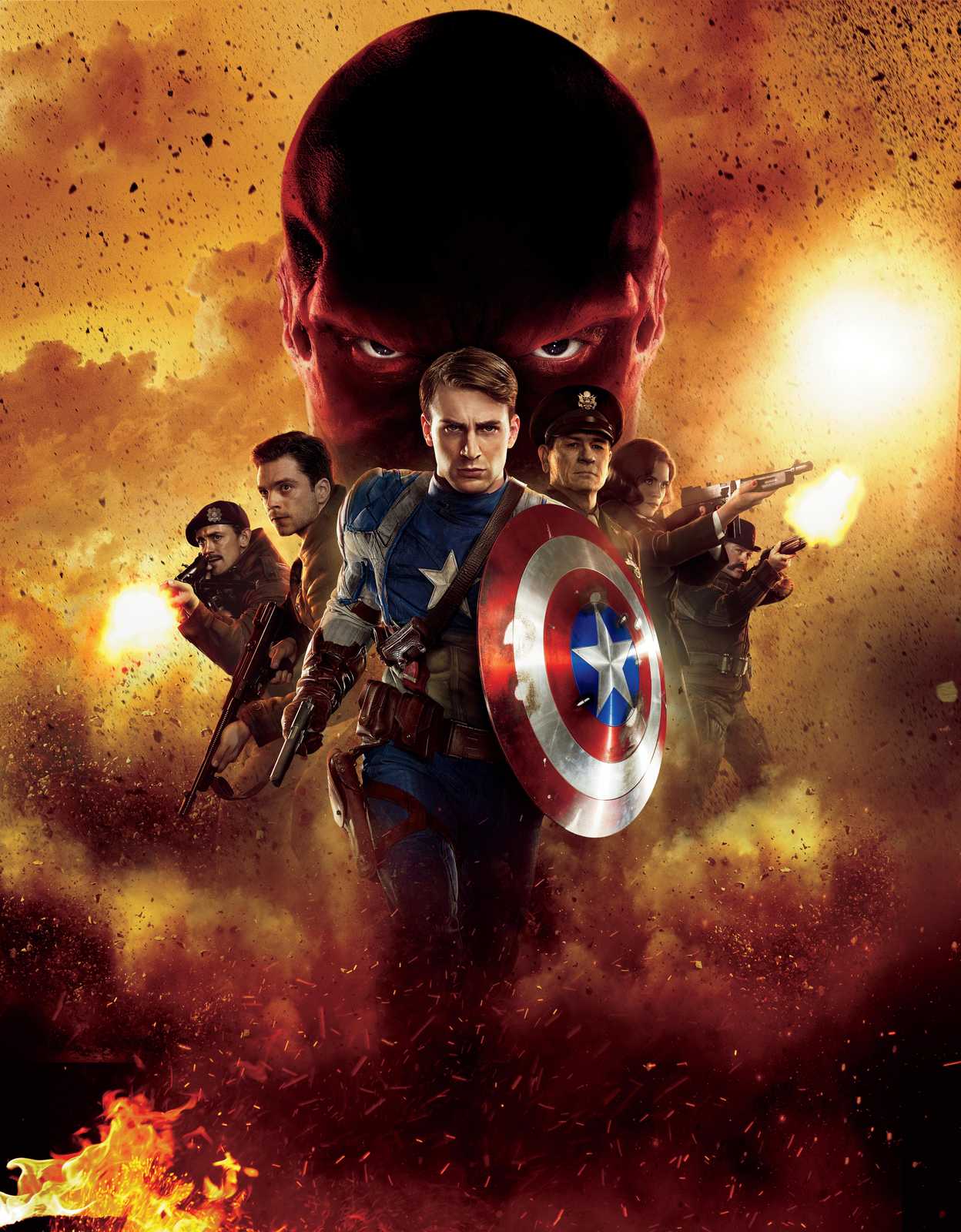 Captain America vs. Red Skull Wall Art
