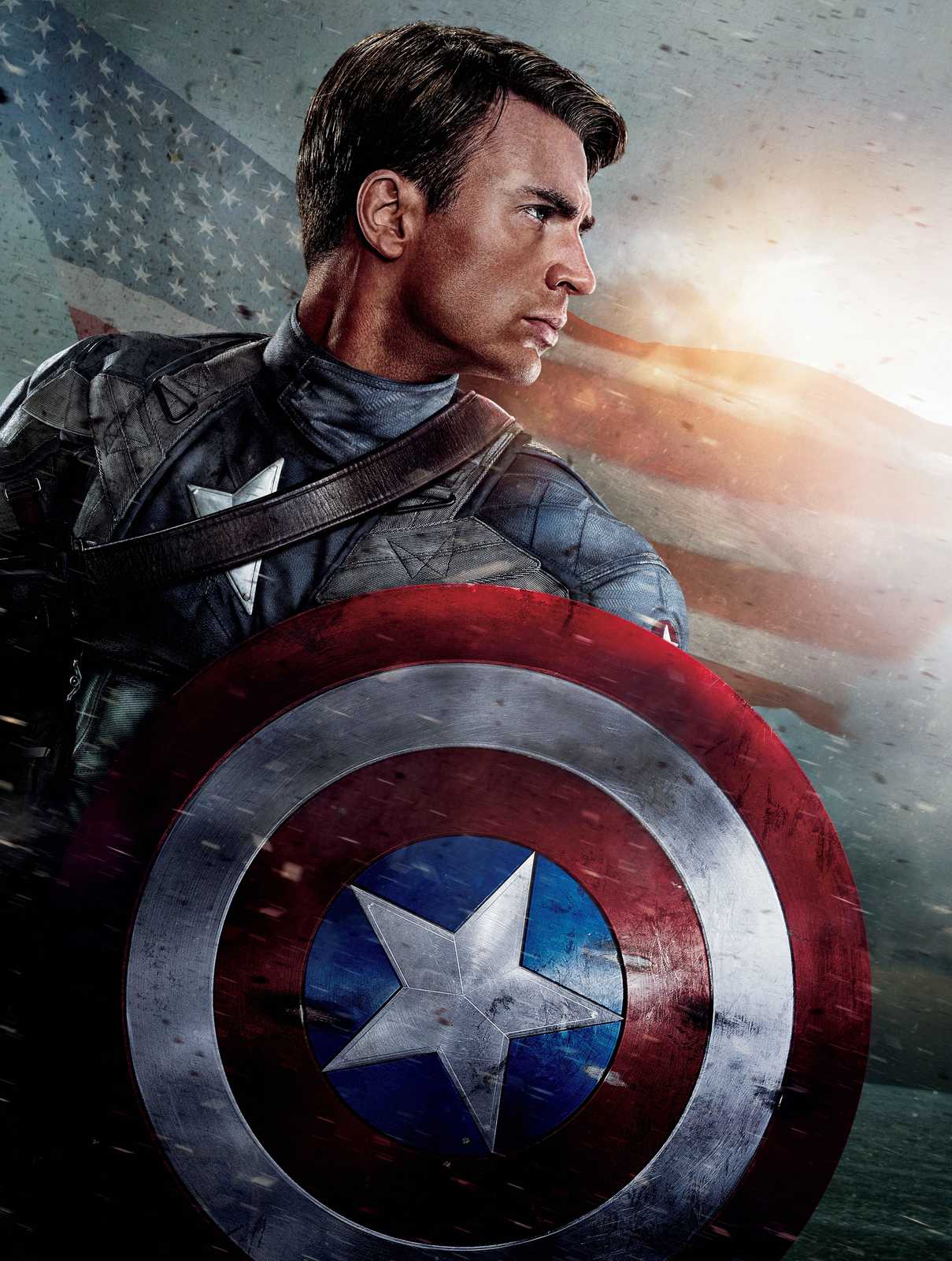 Captain America Shield & Flag Wall Art