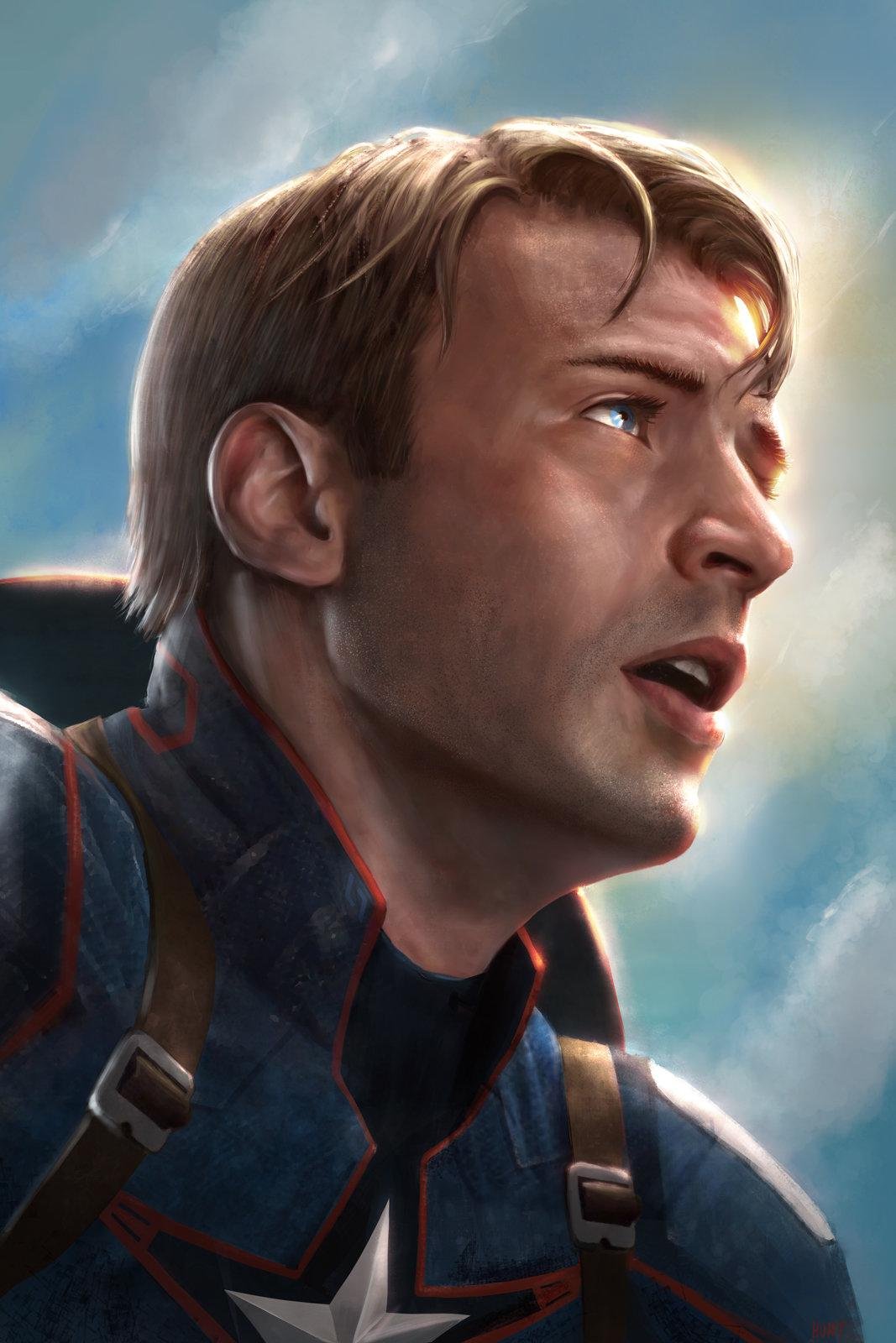 Captain America Heroic Portrait Wall Art