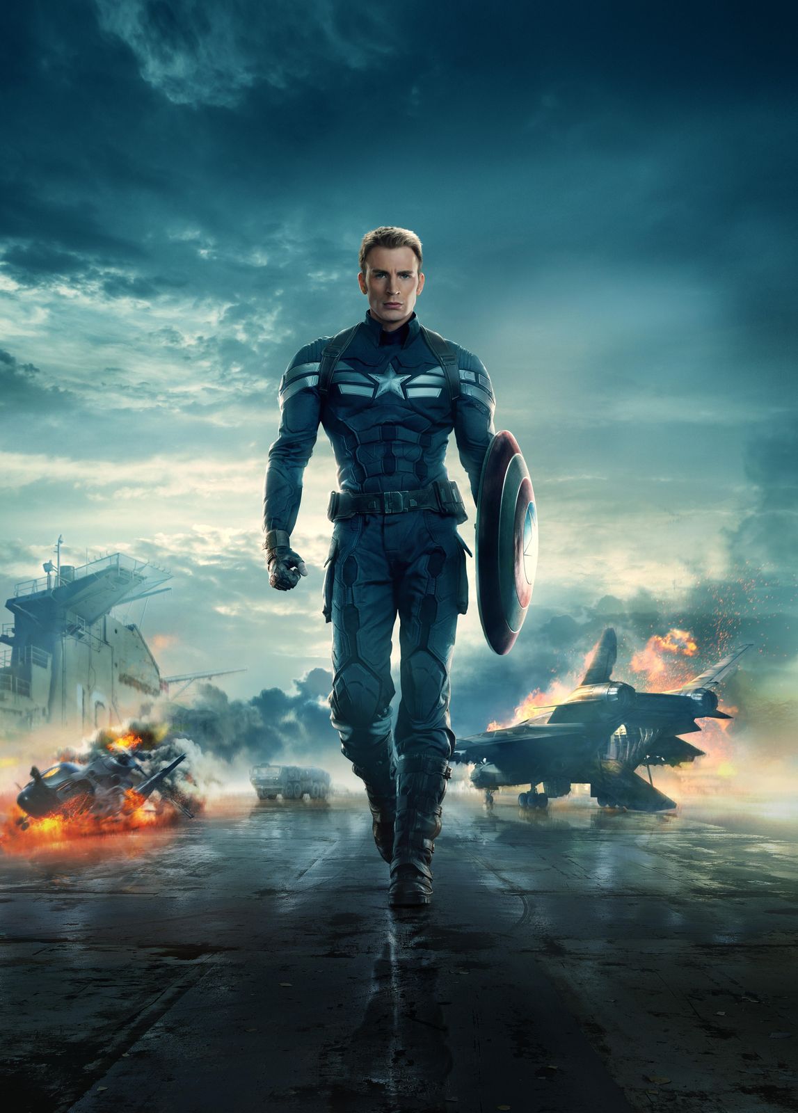 Captain America Action Pose Wall Art