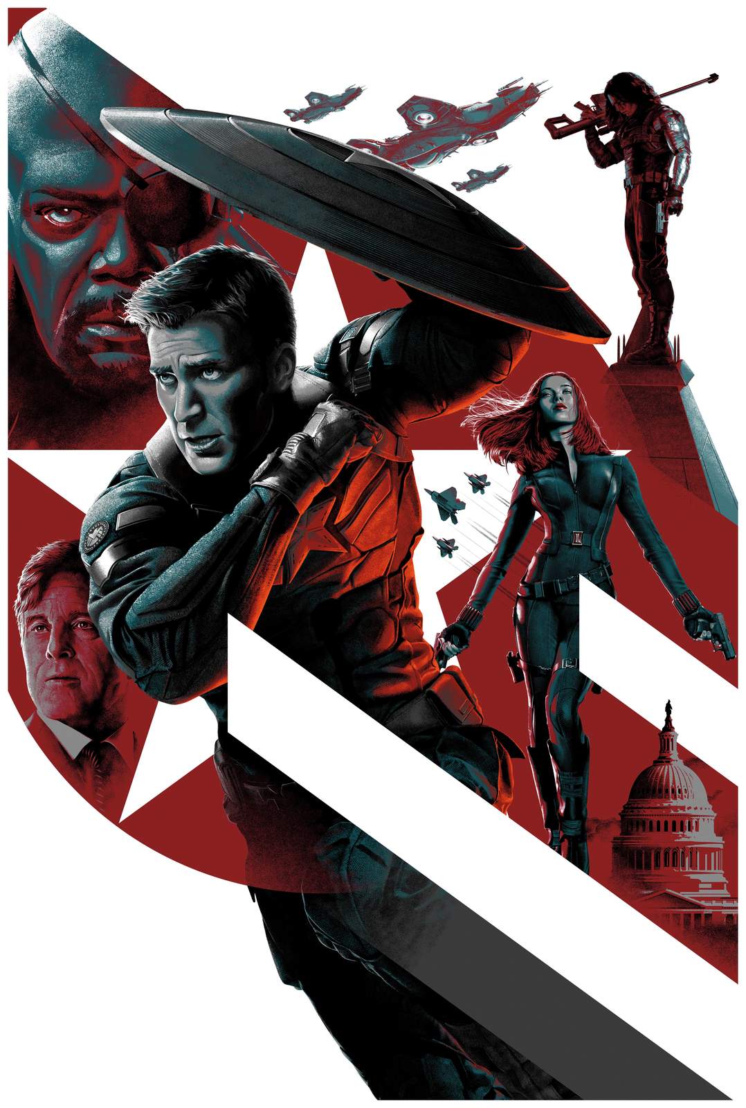 Captain America Fight for Freedom Wall Art