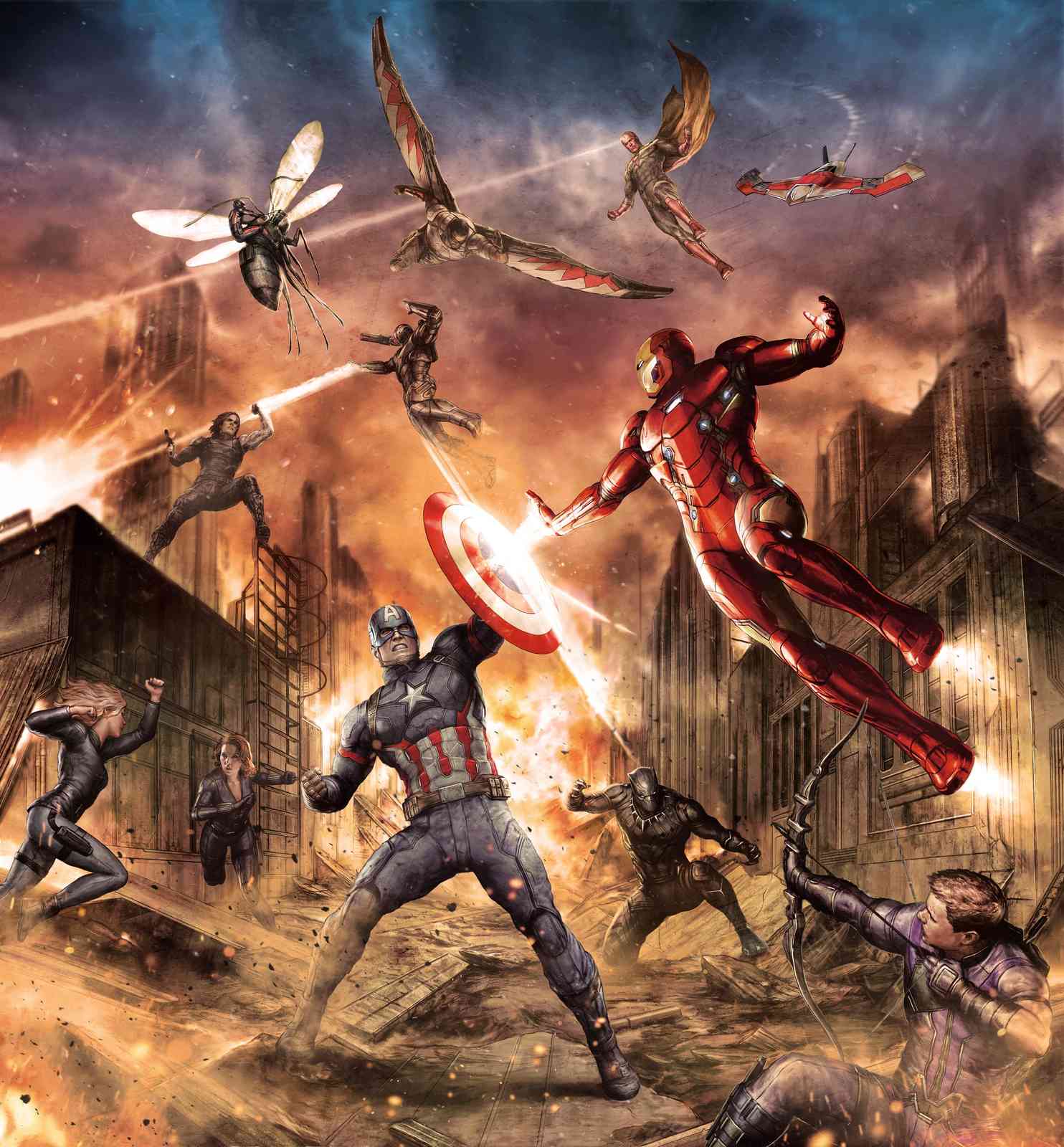 Avengers Clash Epic Battle Wall Art