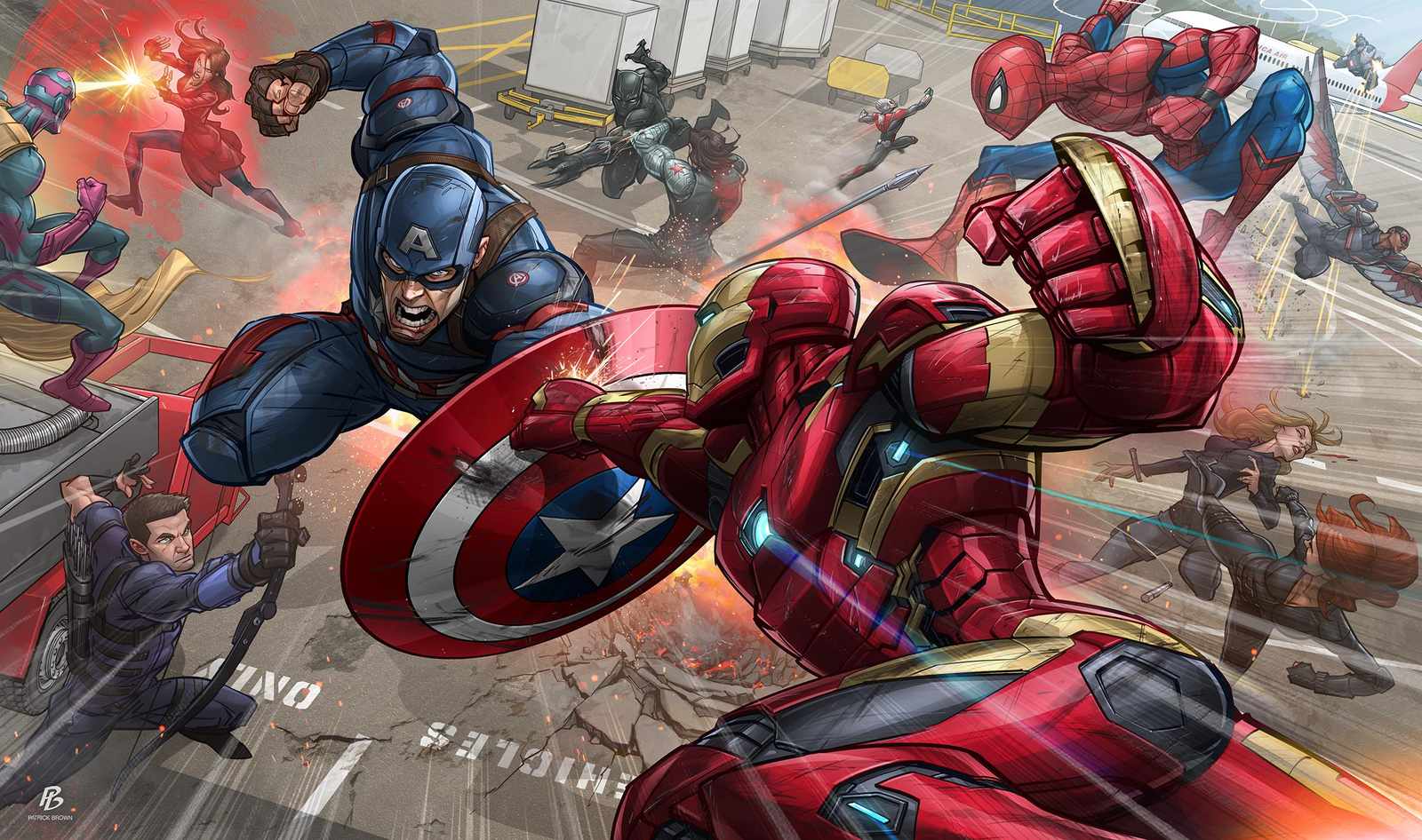 Epic Avengers Battle Poster Wall Art