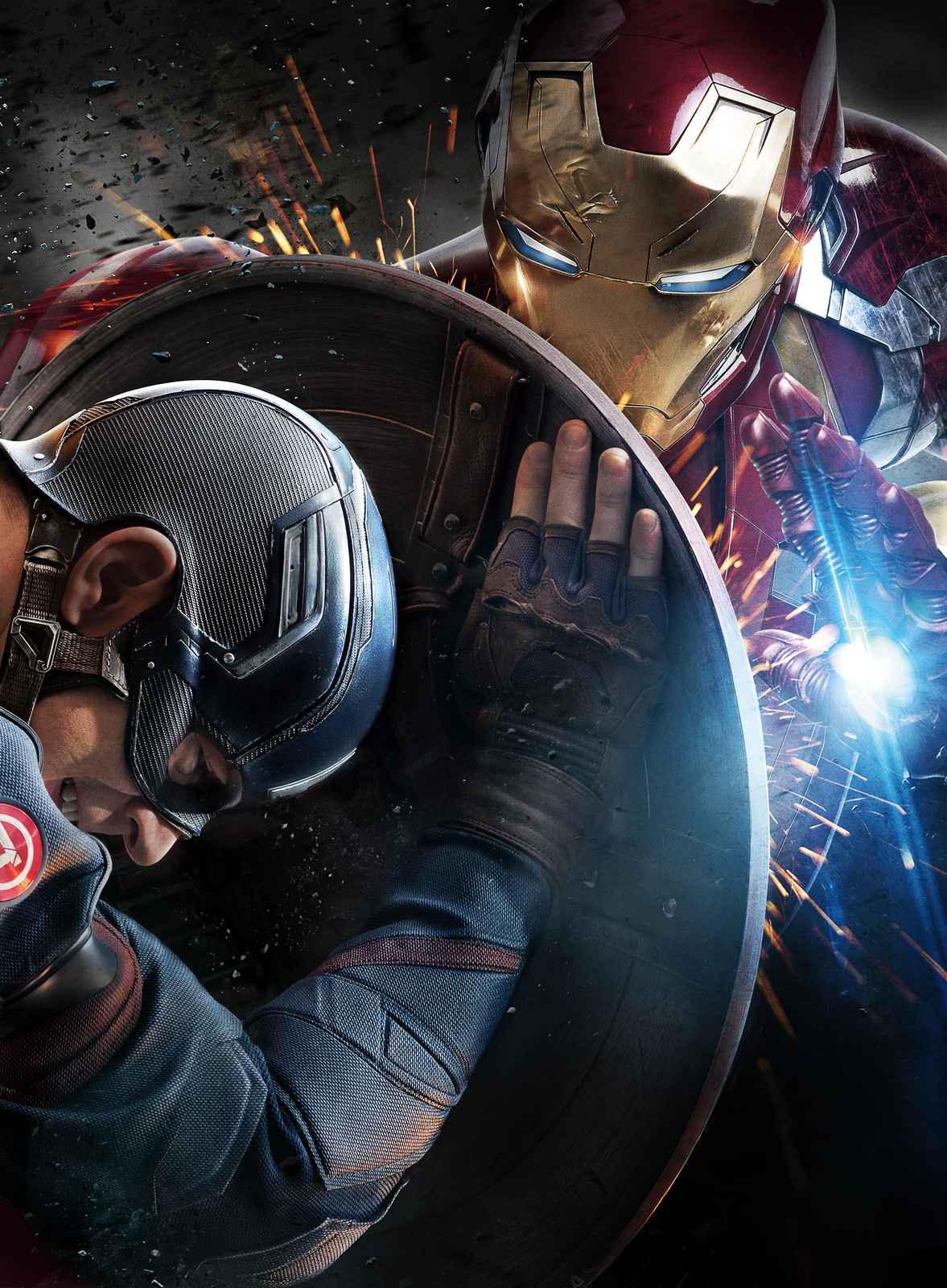 Captain America vs Iron Man Epic Showdown Wall Art