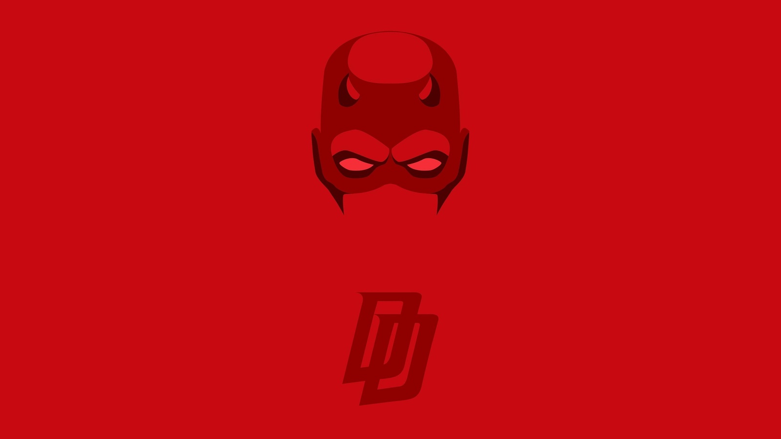 Minimalist Daredevil Logo Red Wall Art
