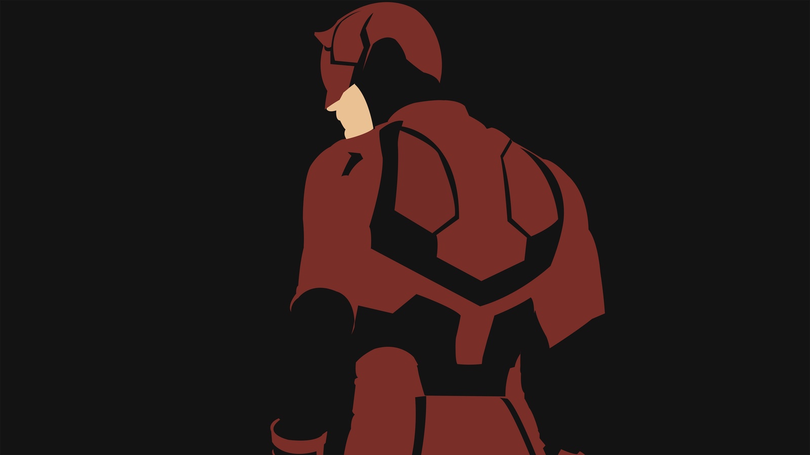 Minimalist Daredevil Back View Wall Art