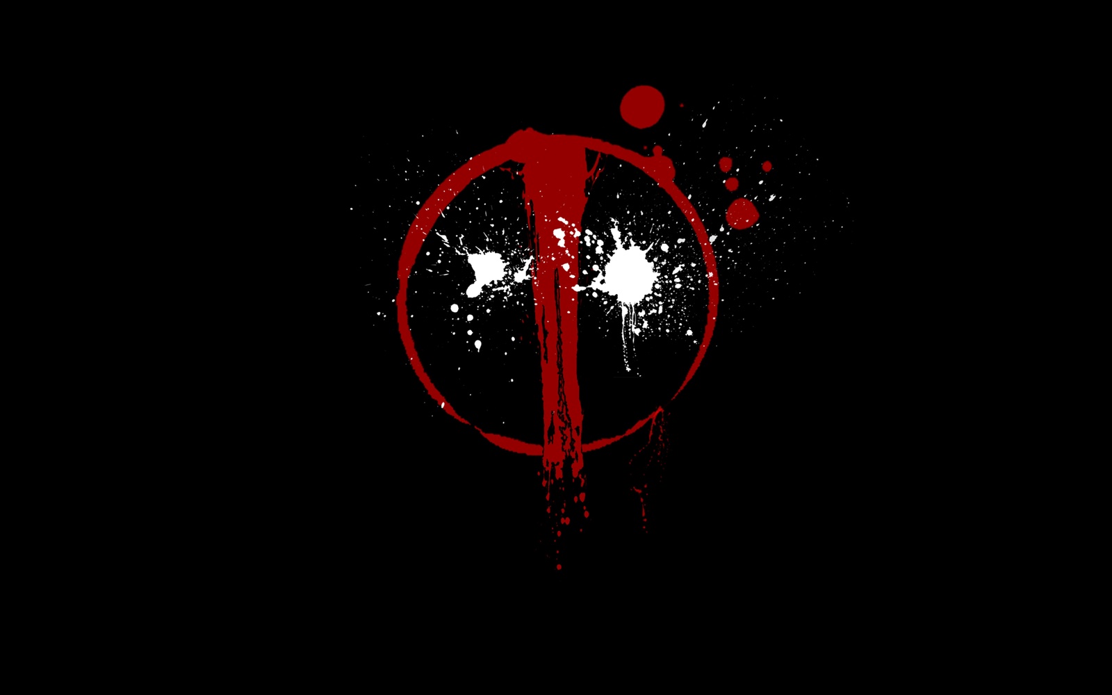 Deadpool Blood Splatter Icon Wall Art