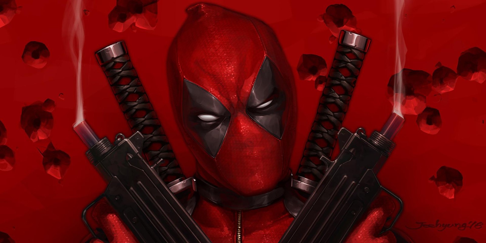 Deadpool Action Portrait Wall Art