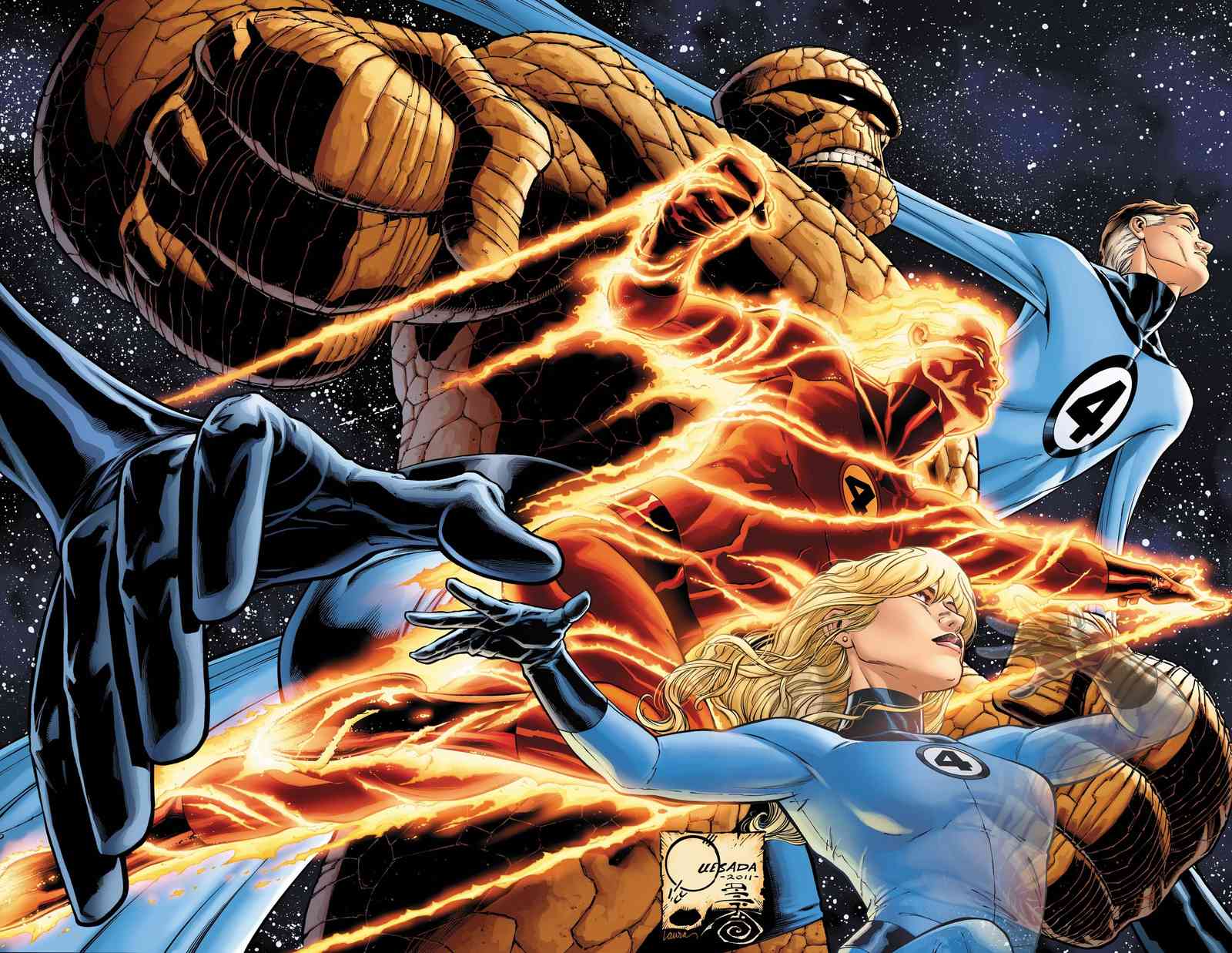 Fantastic Four Cosmic Action Wall Art