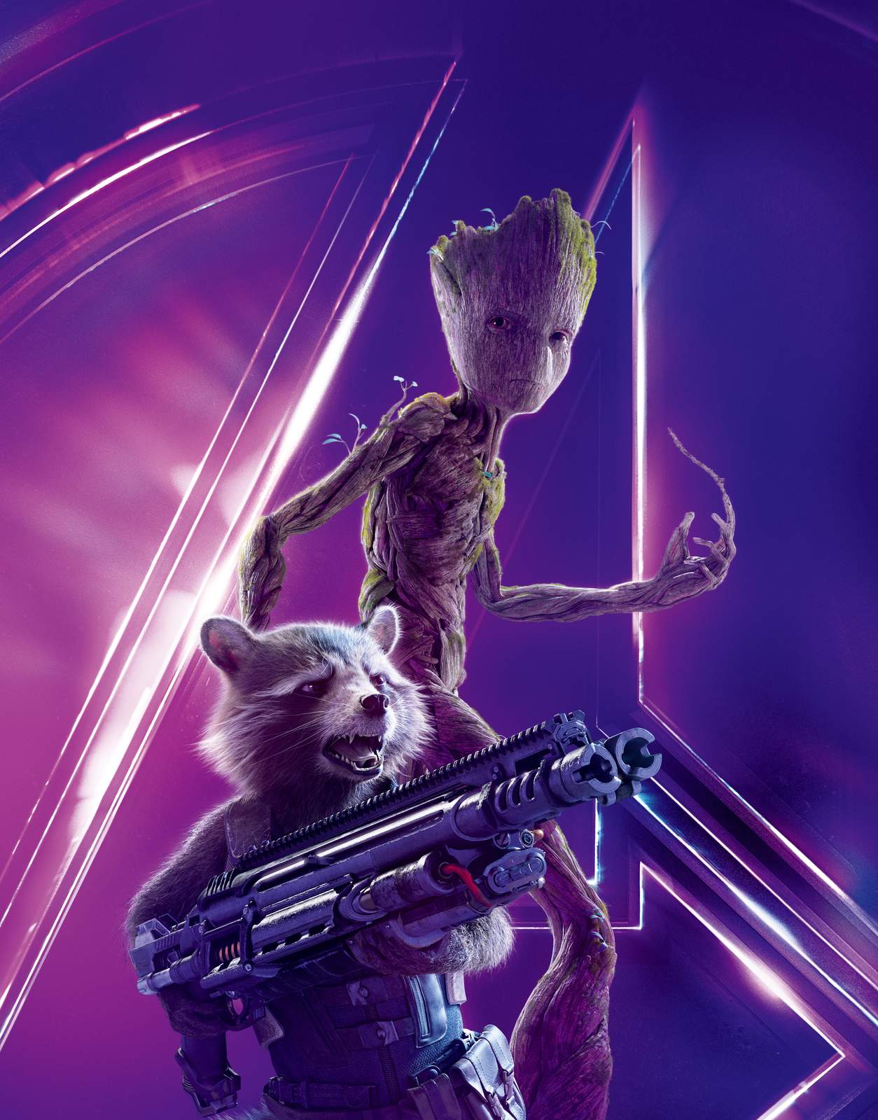 Groot & Rocket Cosmic Duo Wall Art