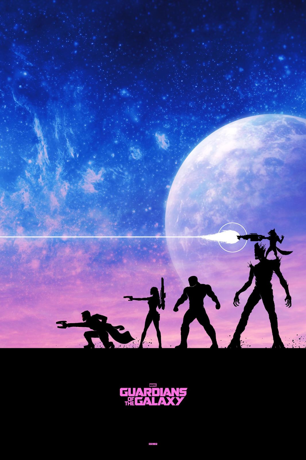 Guardians of the Galaxy Silhouette Wall Art