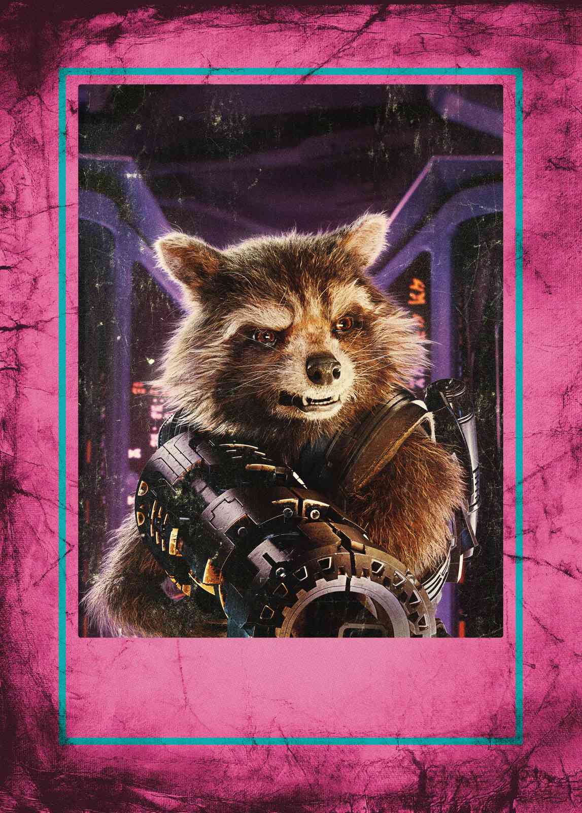 Rocket Raccoon Sci-Fi Warrior Wall Art