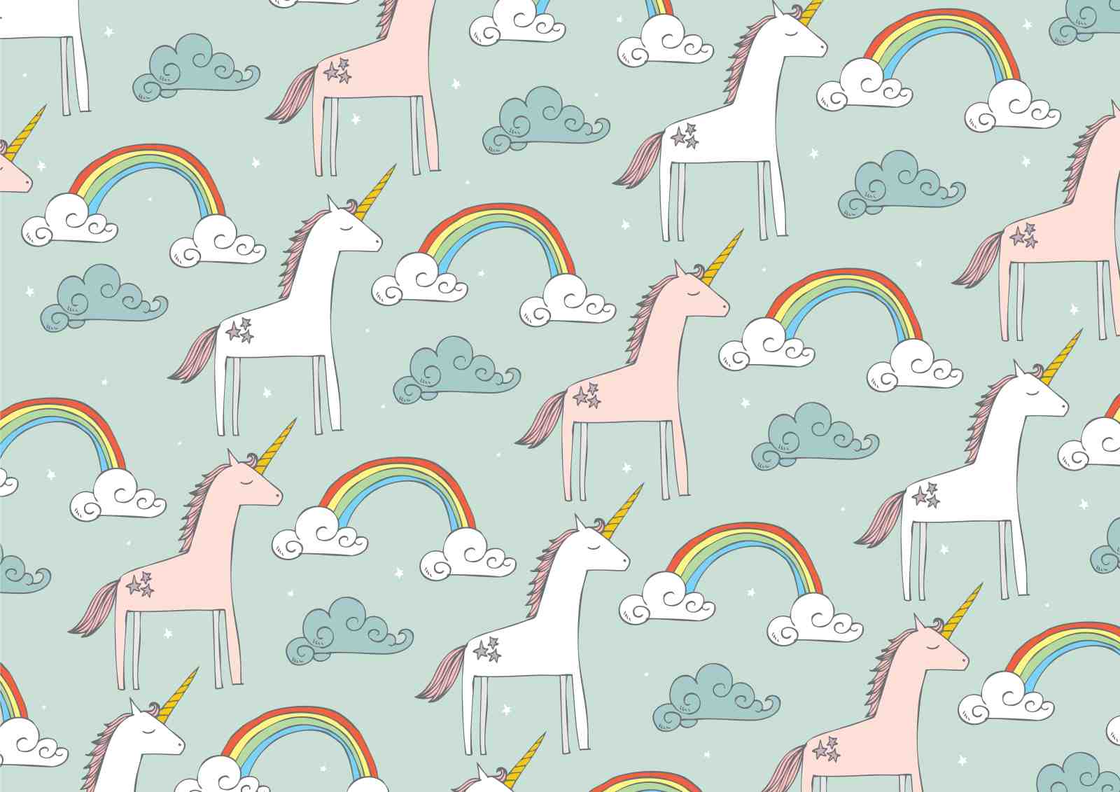 Whimsical Unicorn & Rainbow Wall Art