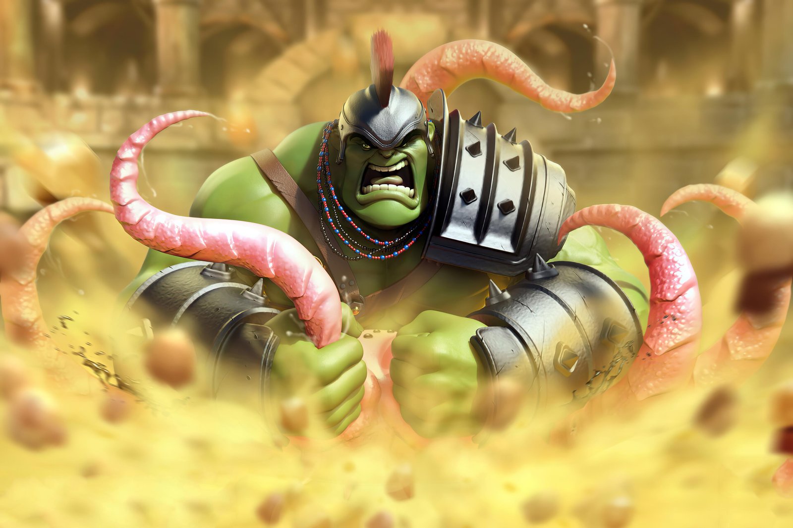 Raging Hulk Gladiator Wall Art