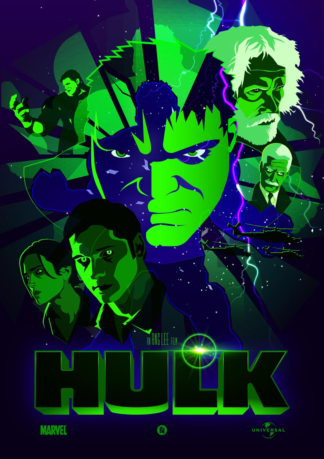 Dynamic Hulk Movie Poster Wall Art