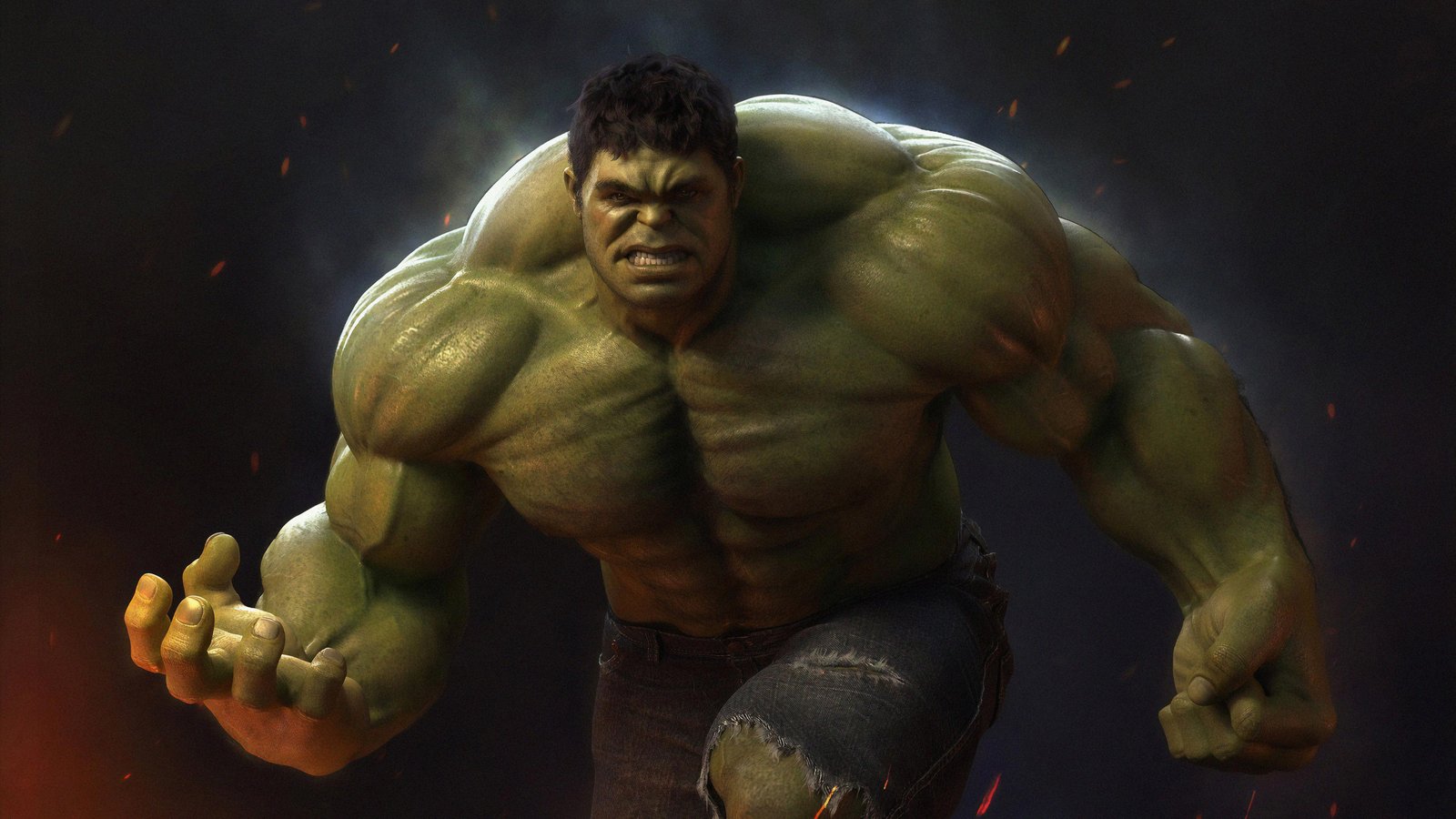 The Incredible Hulk Menacing Pose Wall Art