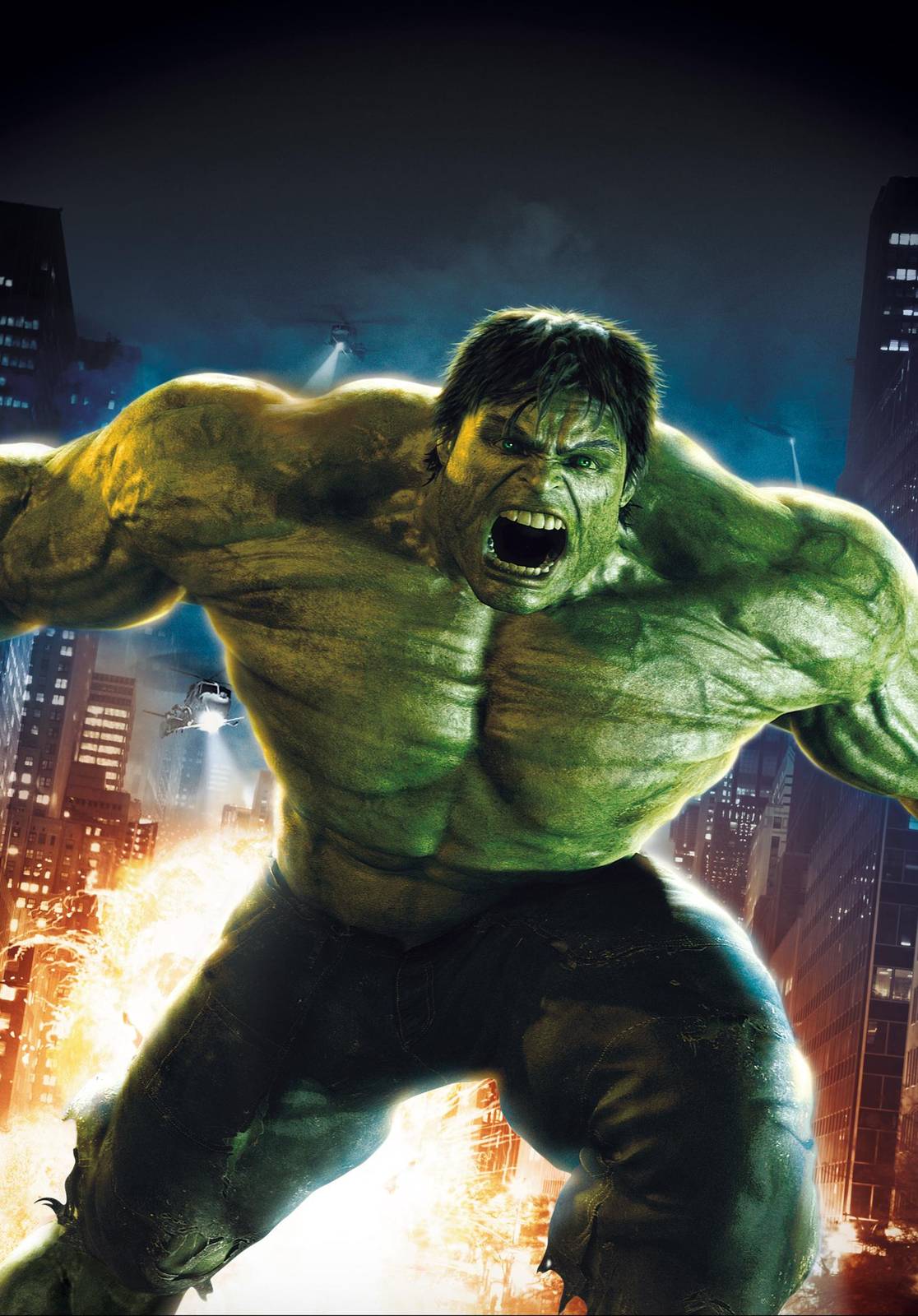 Incredible Hulk Roaring Cityscape Wall Art