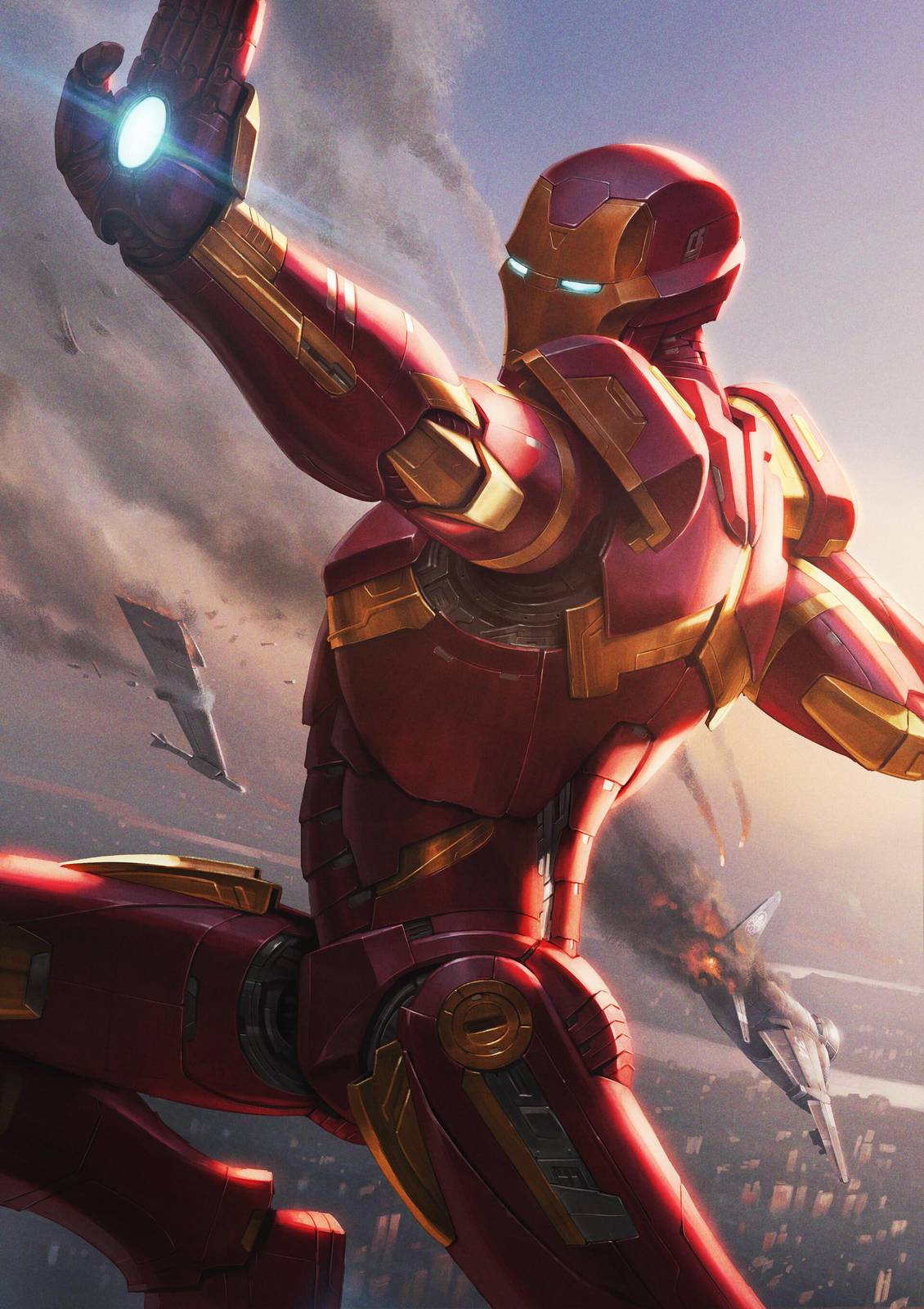 Epic Iron Man Action Red & Gold Wall Art