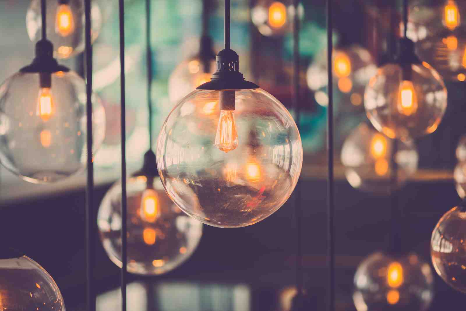 Vintage Edison Bulb Cluster Wall Art