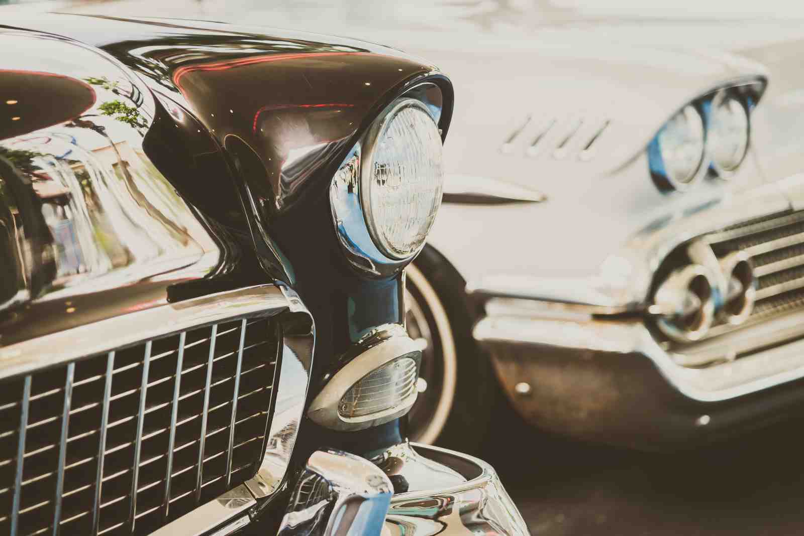 Retro Chrome Classic Car Wall Art