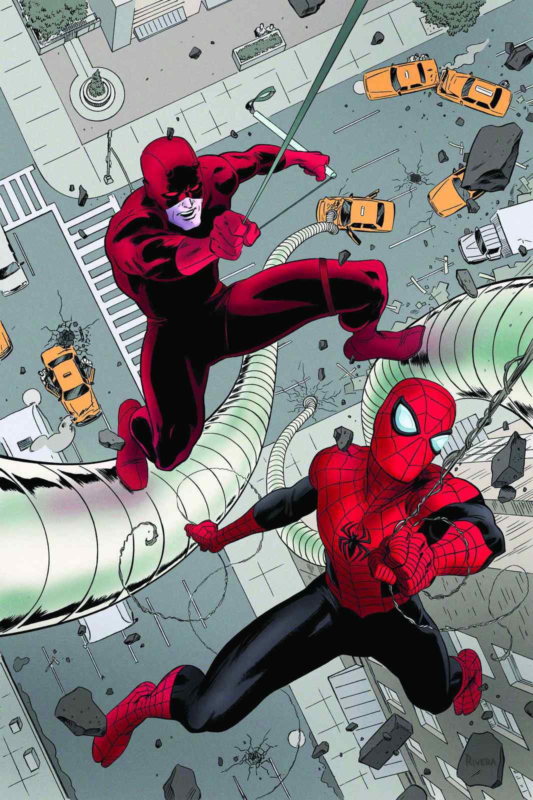Spider-Man vs Daredevil Battle Wall Art