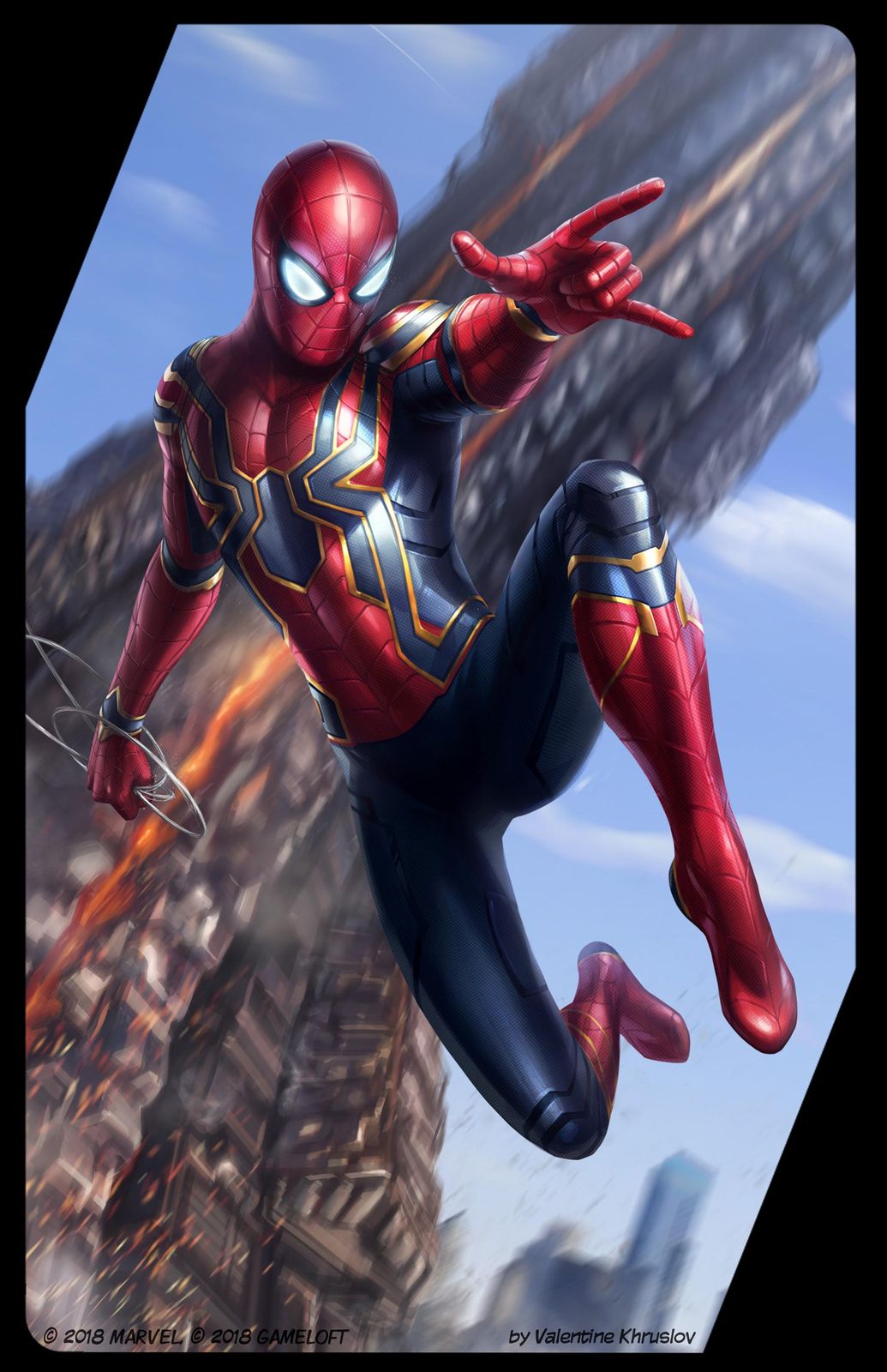 Dynamic Iron Spider Man Superhero Wall Art