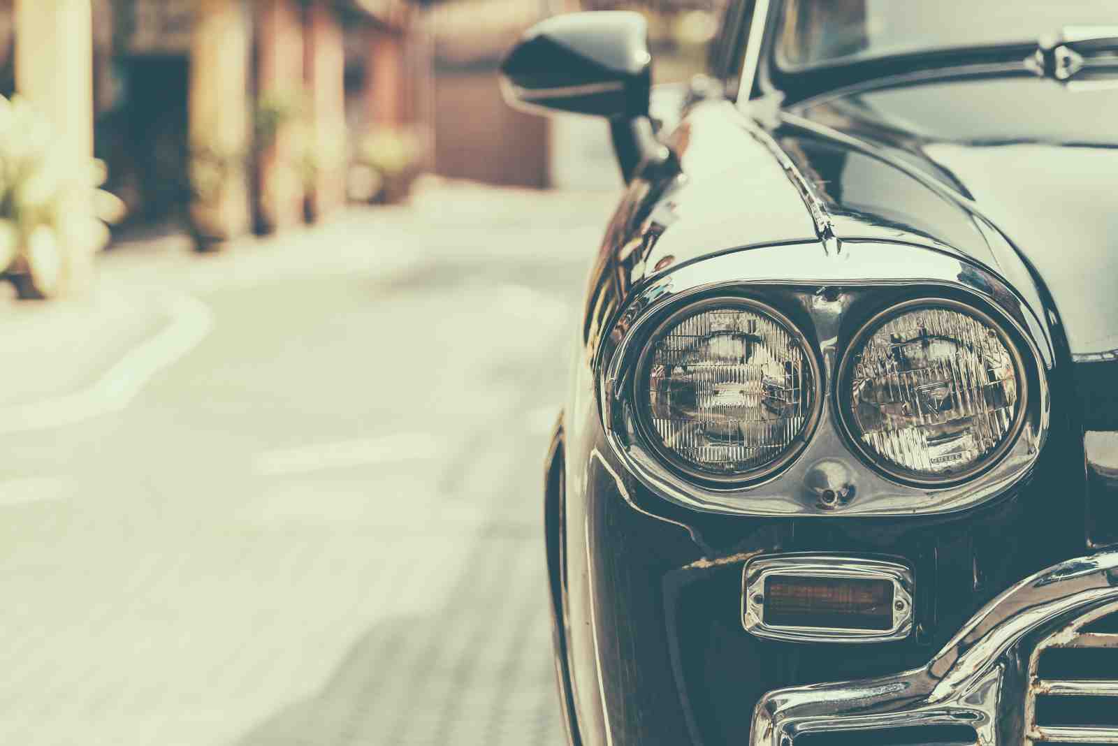 Vintage Chrome Classic Car Headlights Wall Art