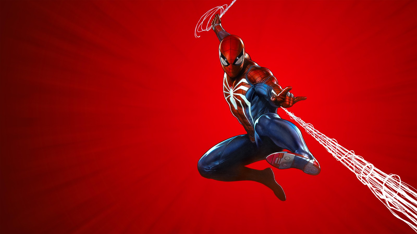Dynamic Spider-Man Swinging Through City Wall Art