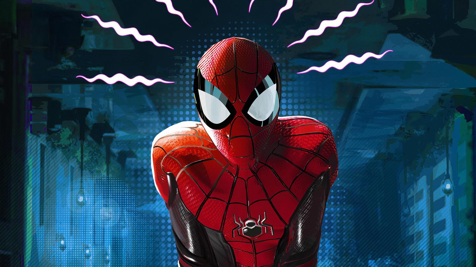 Dynamic Spider-Man Cityscape Wall Art