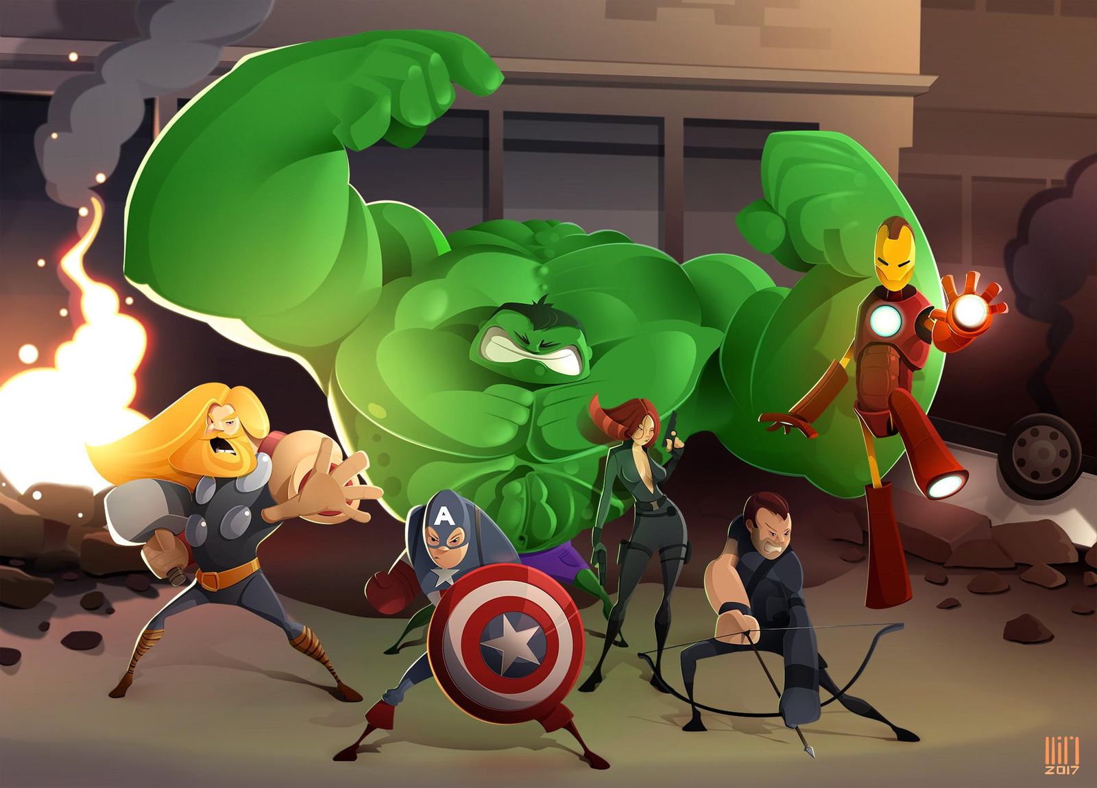 Avengers Assemble Stylized Wall Art