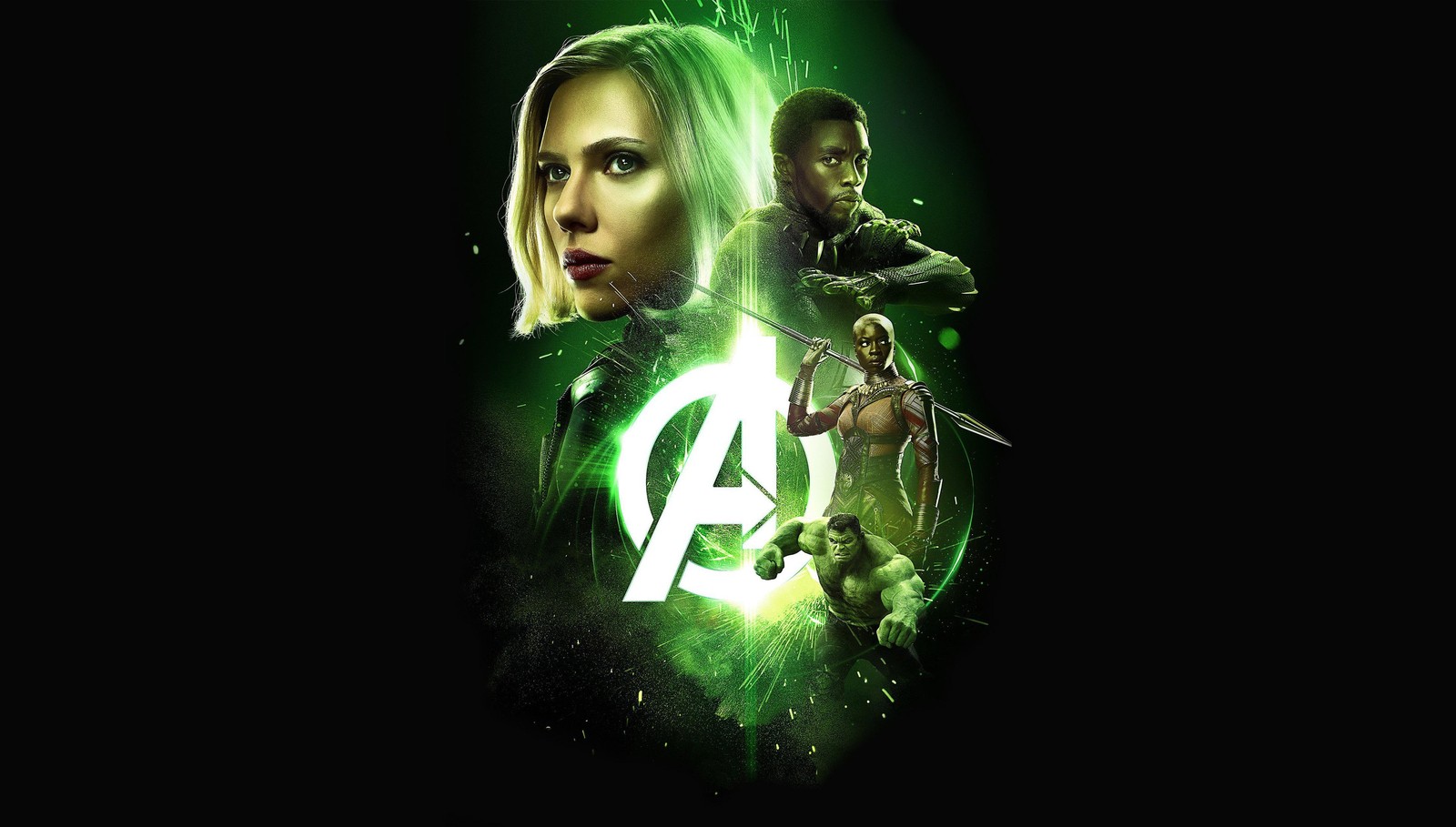 Avengers Assemble Neon Green Wall Art