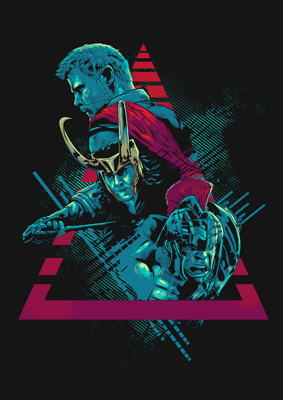Thor Ragnarok Trio Wall Art