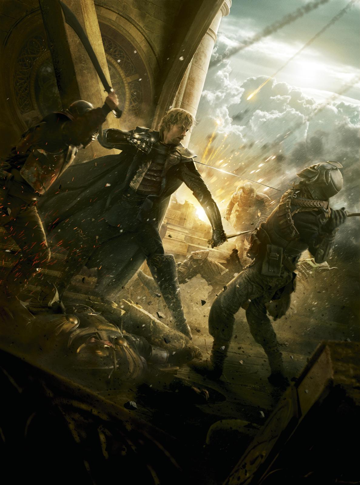 Epic Fantasy Battle Scene Wall Art