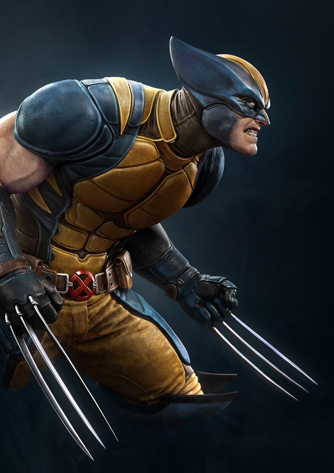 Wolverine Roaring Action Pose Wall Art