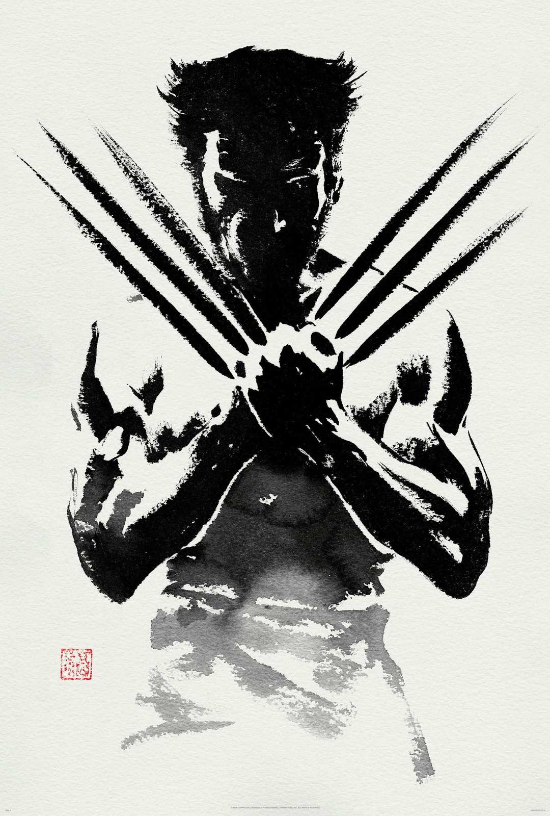Wolverine Ink Brush Art Wall Art