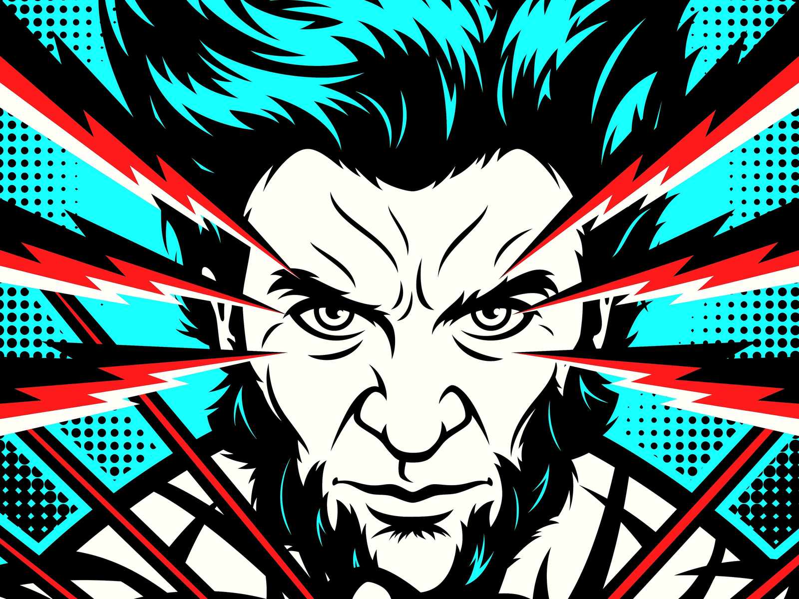 Wolverine Fierce Gaze Comic Wall Art
