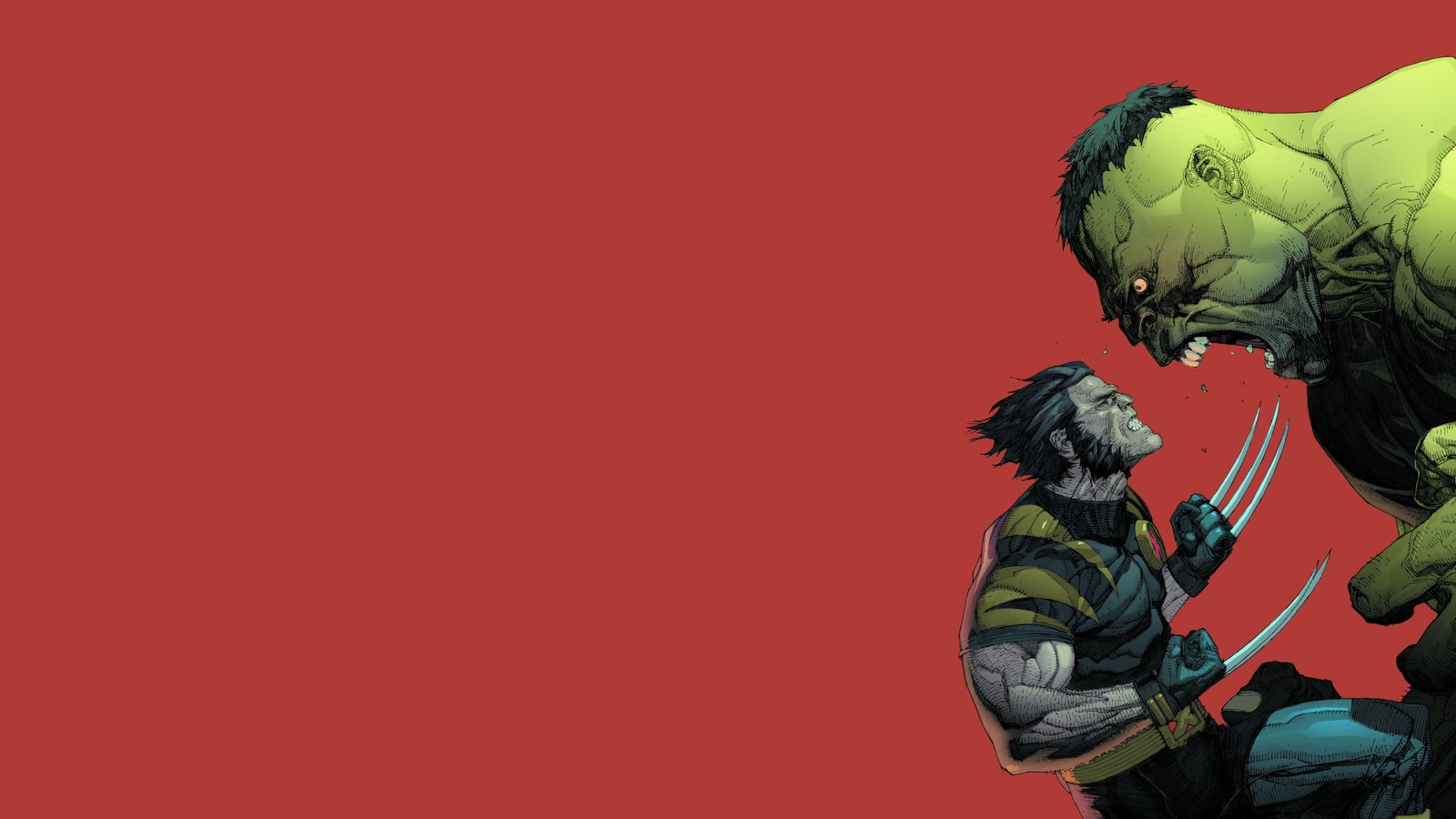 Hulk vs Wolverine Epic Clash Wall Art