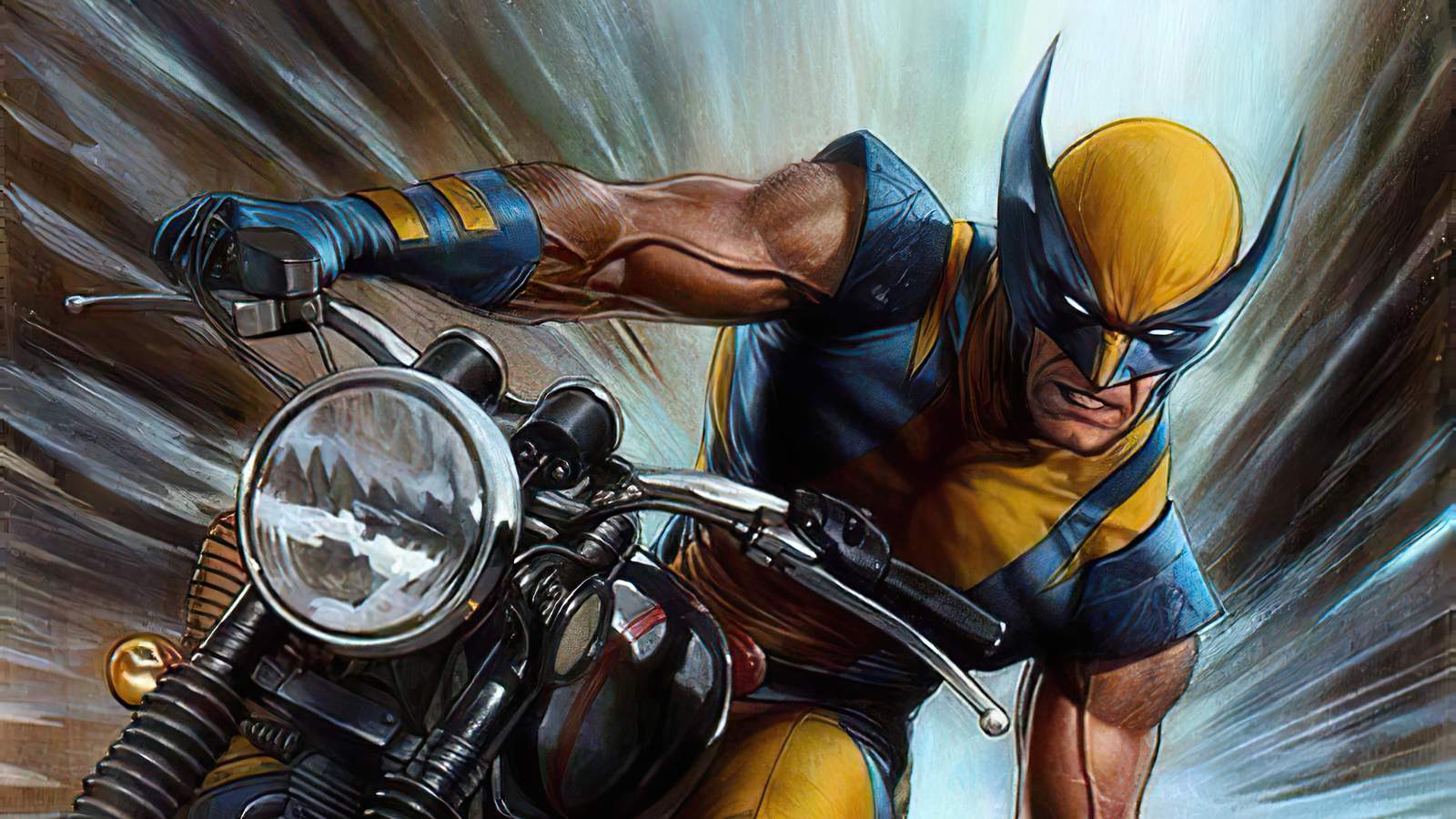 Wolverine Motorcycle Action Wall Art