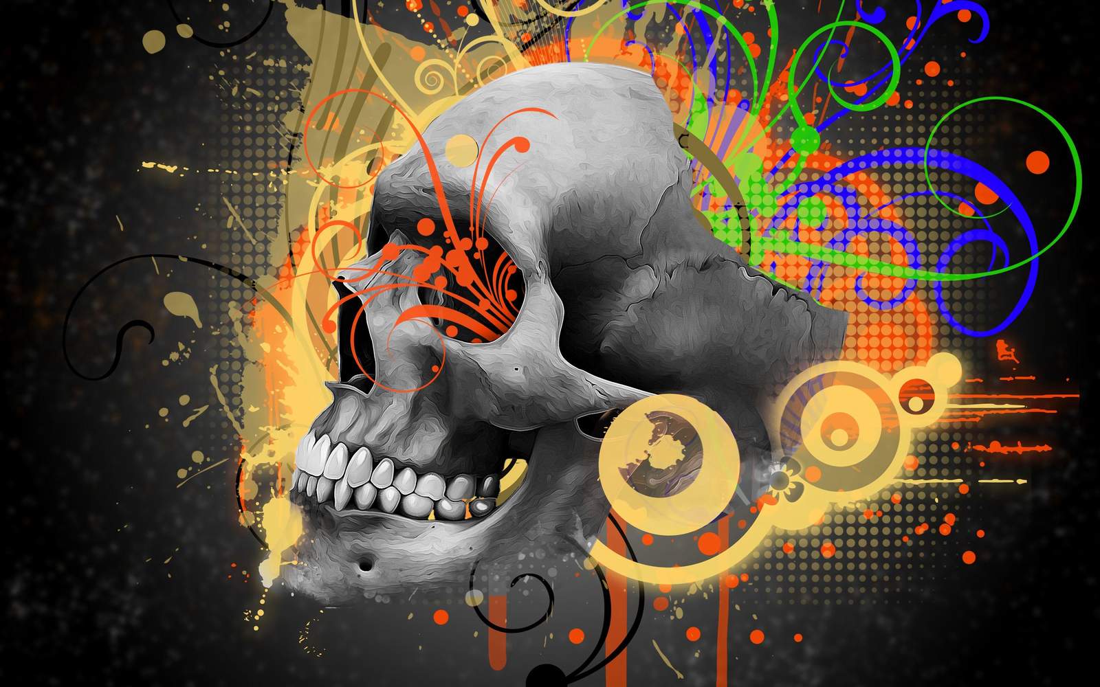 Abstract Skull Graffiti Wall Art Wall Art