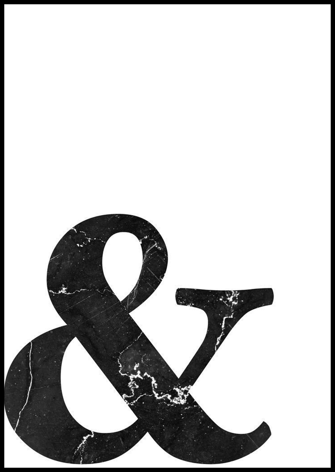 Chic Marble Ampersand Wall Art Wall Art